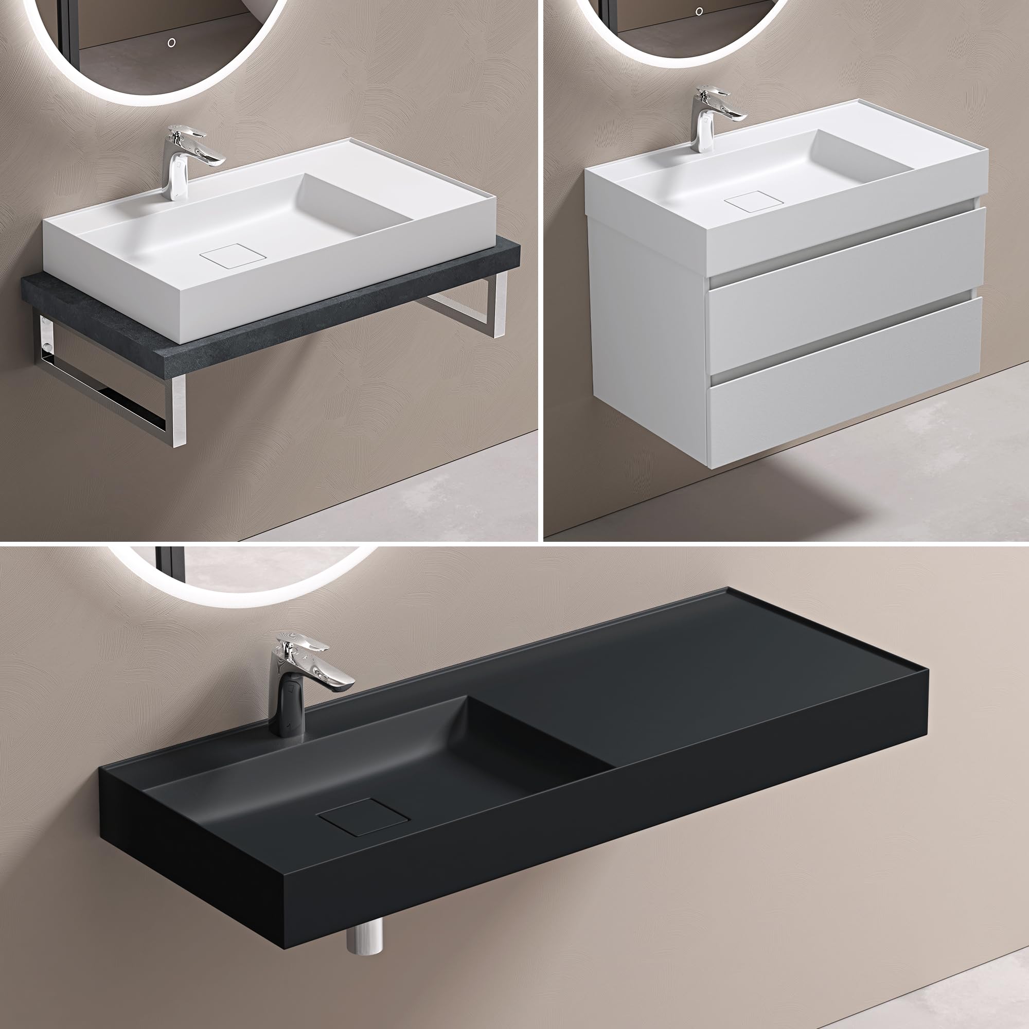 doporro-lavabo-suspendu-120x46x12cm-blanc-mat image 6