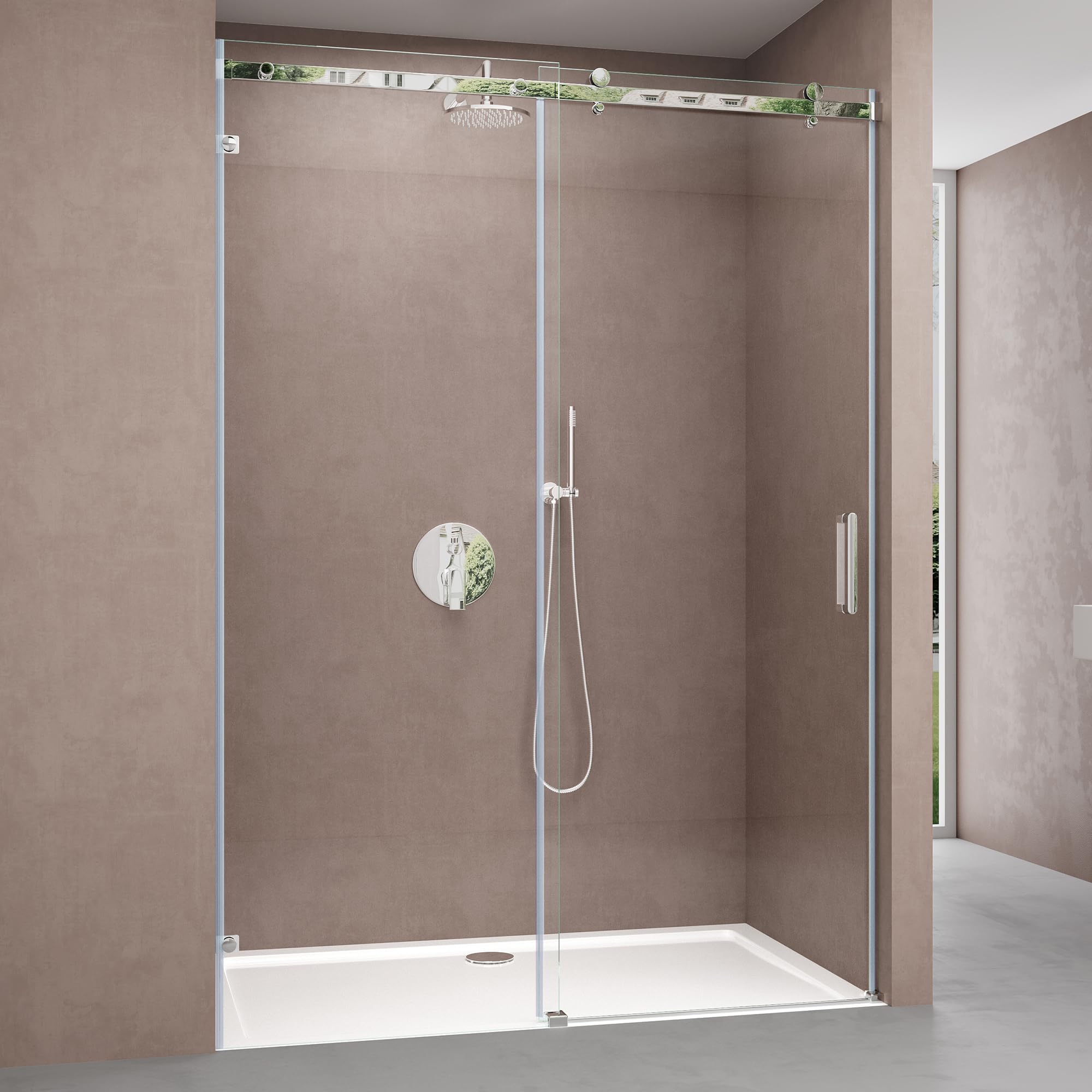 doporro-teramo-porte-de-douche-coulissante-130x195-cm-transparent image 1