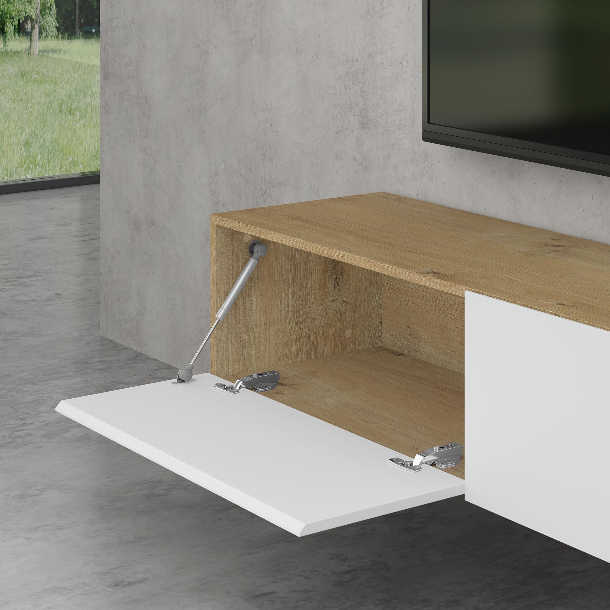 doporro-m-bel-meuble-tv-140-cm-portes-soft-close-rangement image 6