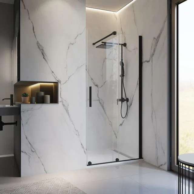 schulte-porte-douche-coulissante-niche-120x200-noir image 1