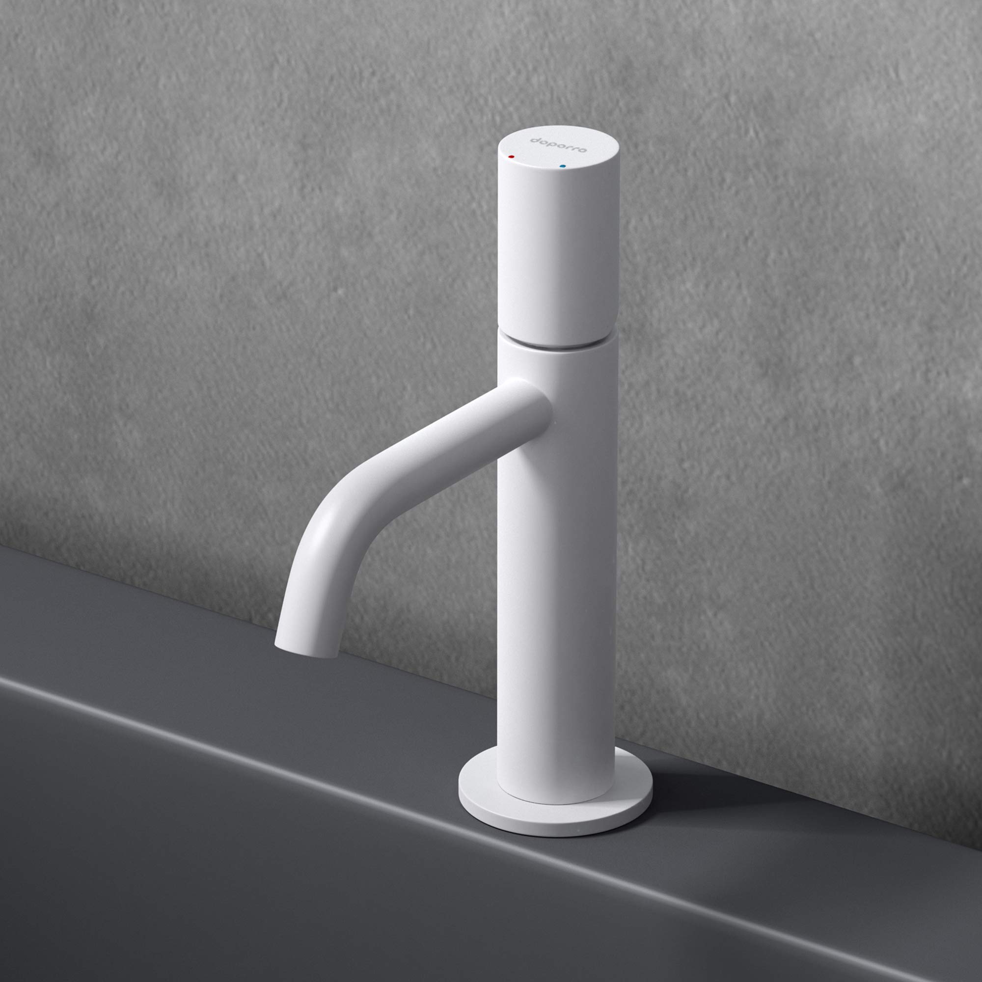 doporro-mitigeur-lavabo-blanc-mat-20-7-cm-laiton image 4