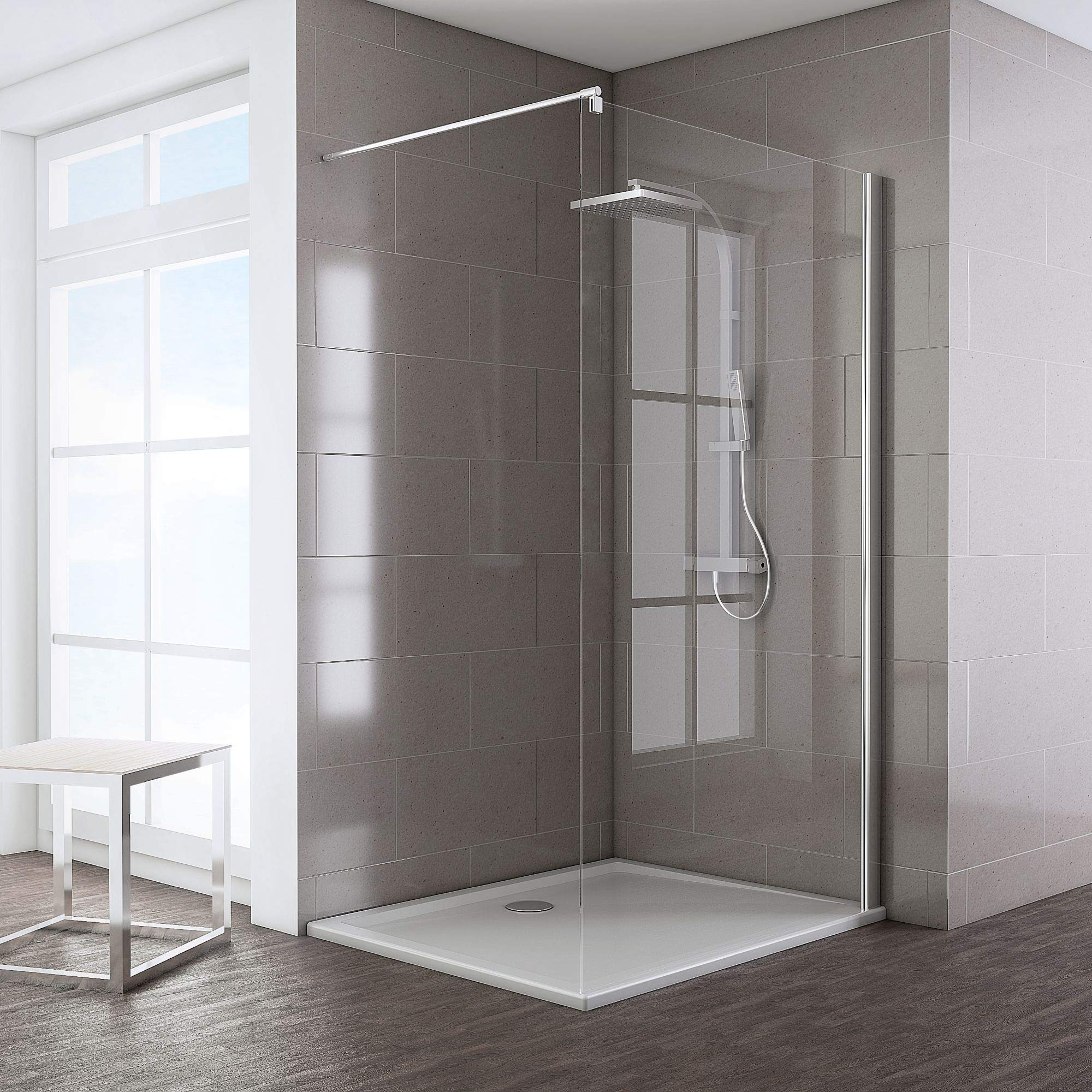 schulte-d6691080-f-paroi-de-douche-fixe-chrom-80x200-cm image 1