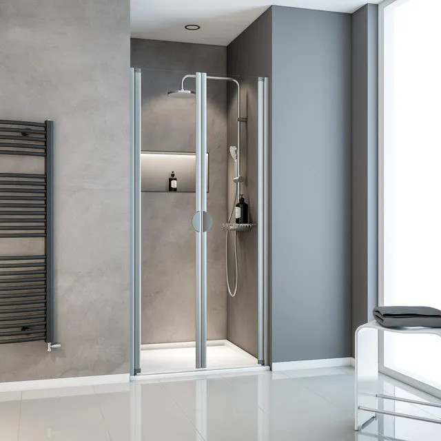 schulte-porte-battante-niche-douche-100x180-cm-argent-2-volets image 1