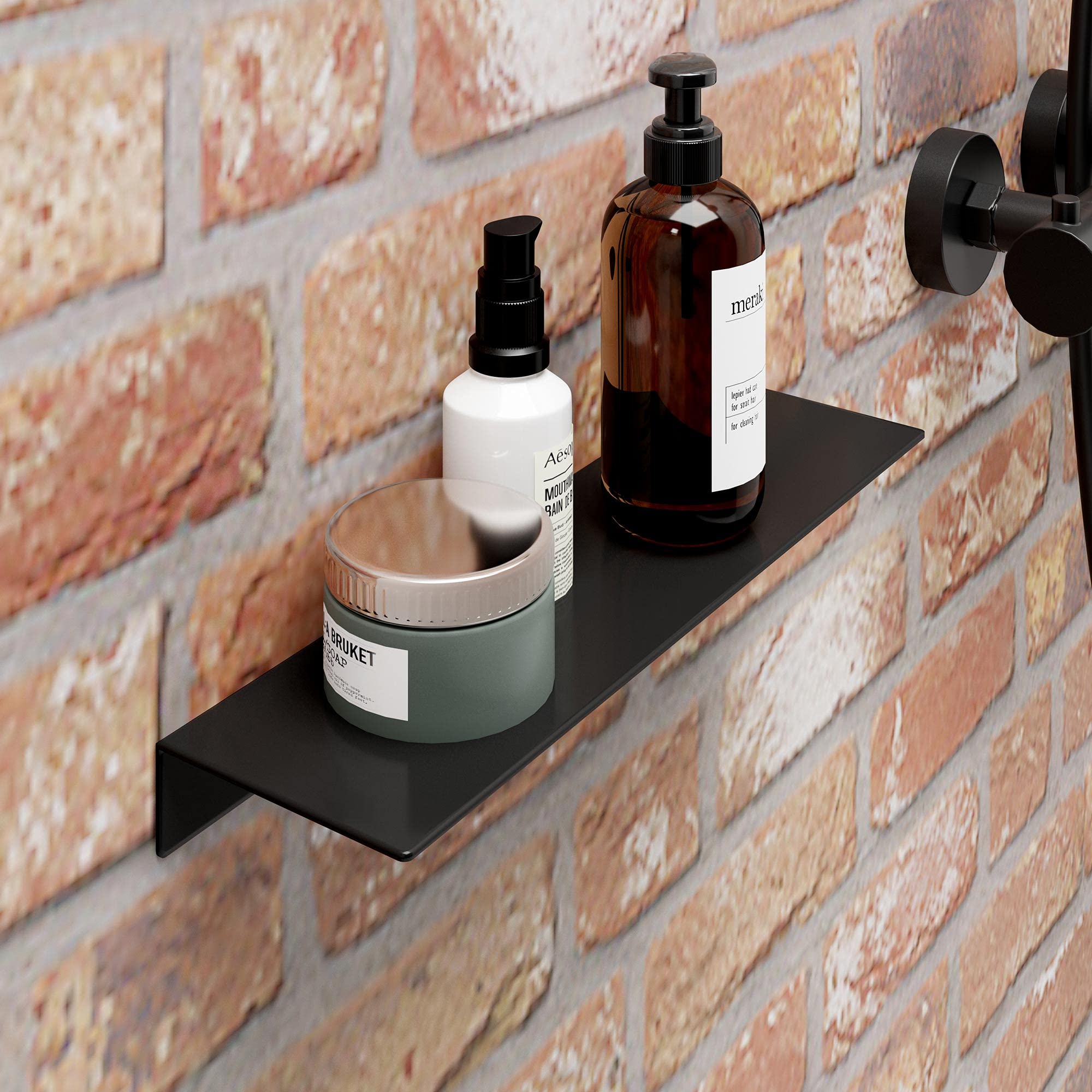 schulte-tag-re-douche-angle-blanc-mat-23x23x3-5cm-adh-sive image 7