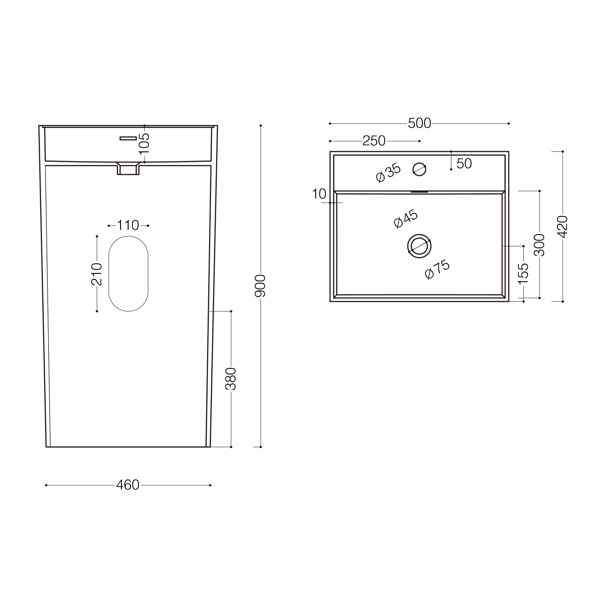 doporro-colossum34-lavabo-colonne-noir-50x42x90-cm image 7