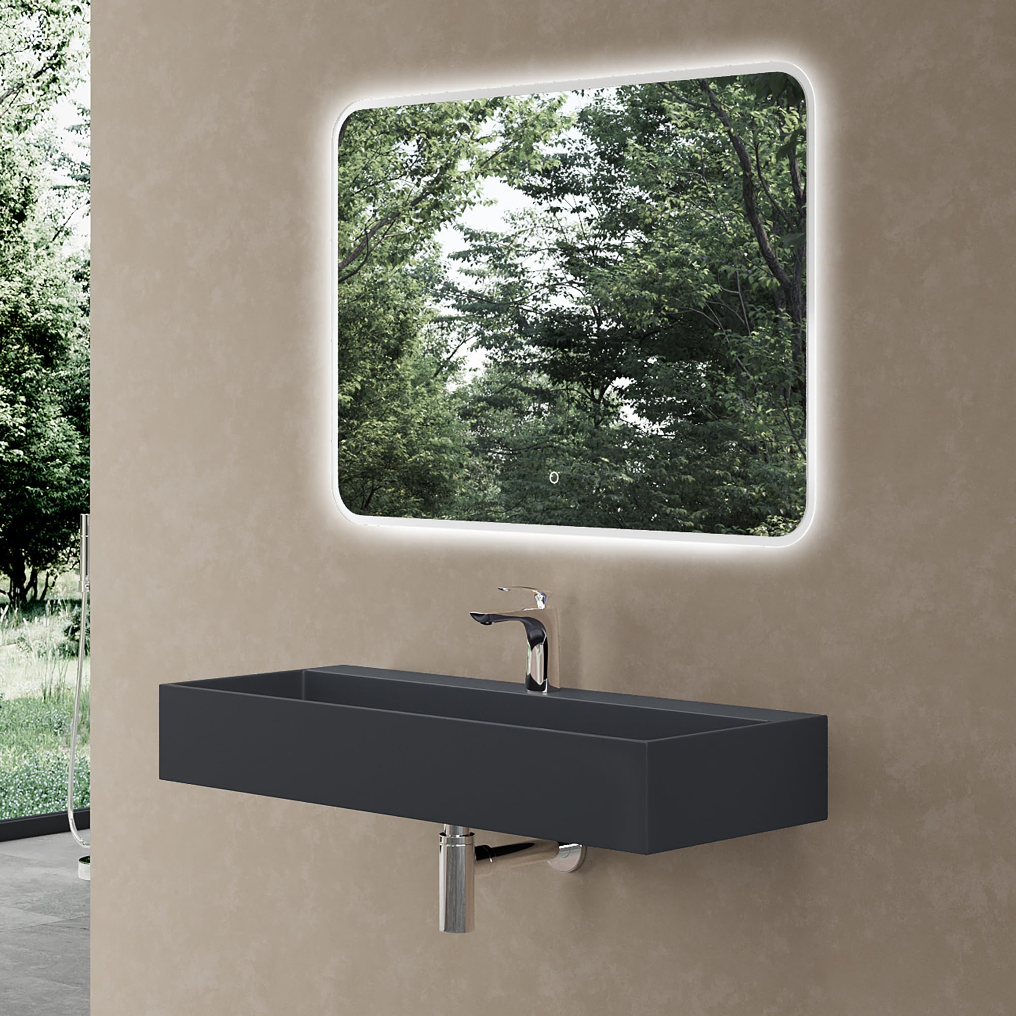 doporro-colossum-6028-vasque-poser-100cm-gris-noir-mat image 1