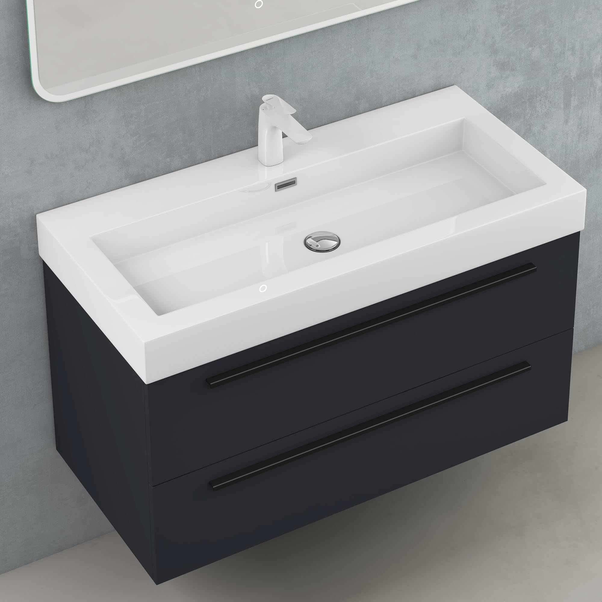 doporro-meuble-salle-de-bain-suspendu-100cm-gris-noir image 4