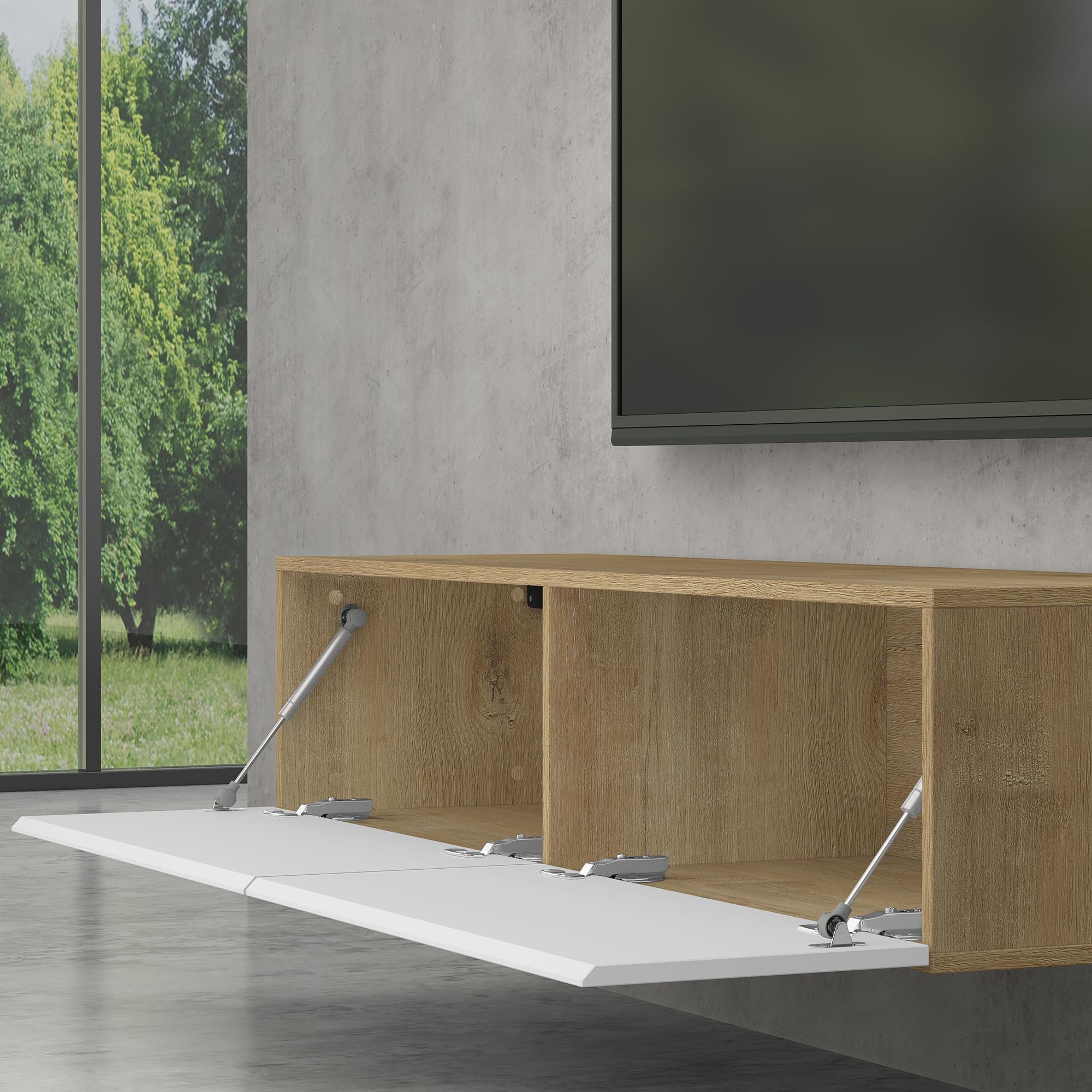 doporro-m-bel-meuble-tv-140-cm-portes-soft-close-rangement image 4