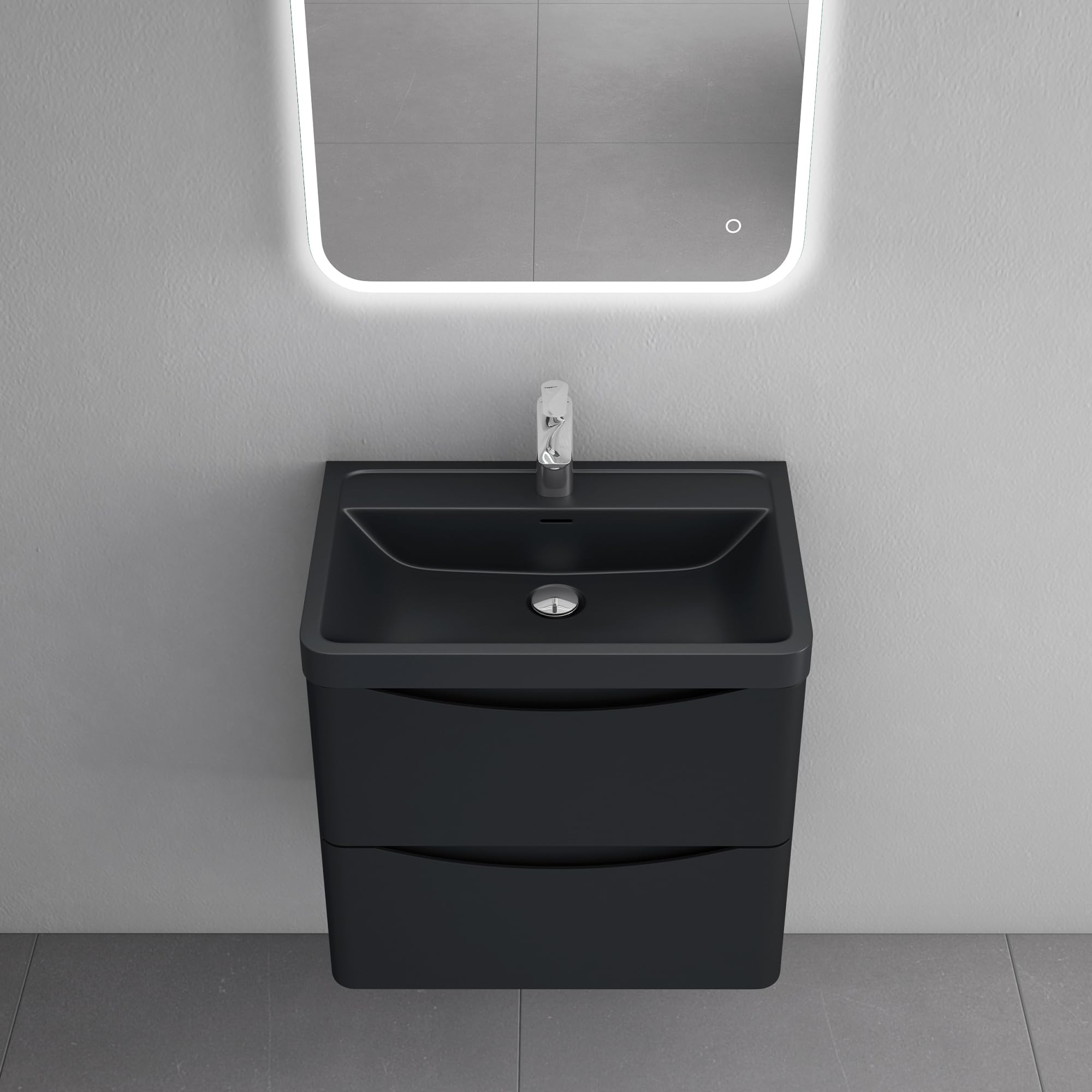 doporro-meuble-salle-de-bain-suspendu-60-cm-noir-mat-3-pi-ces image 2