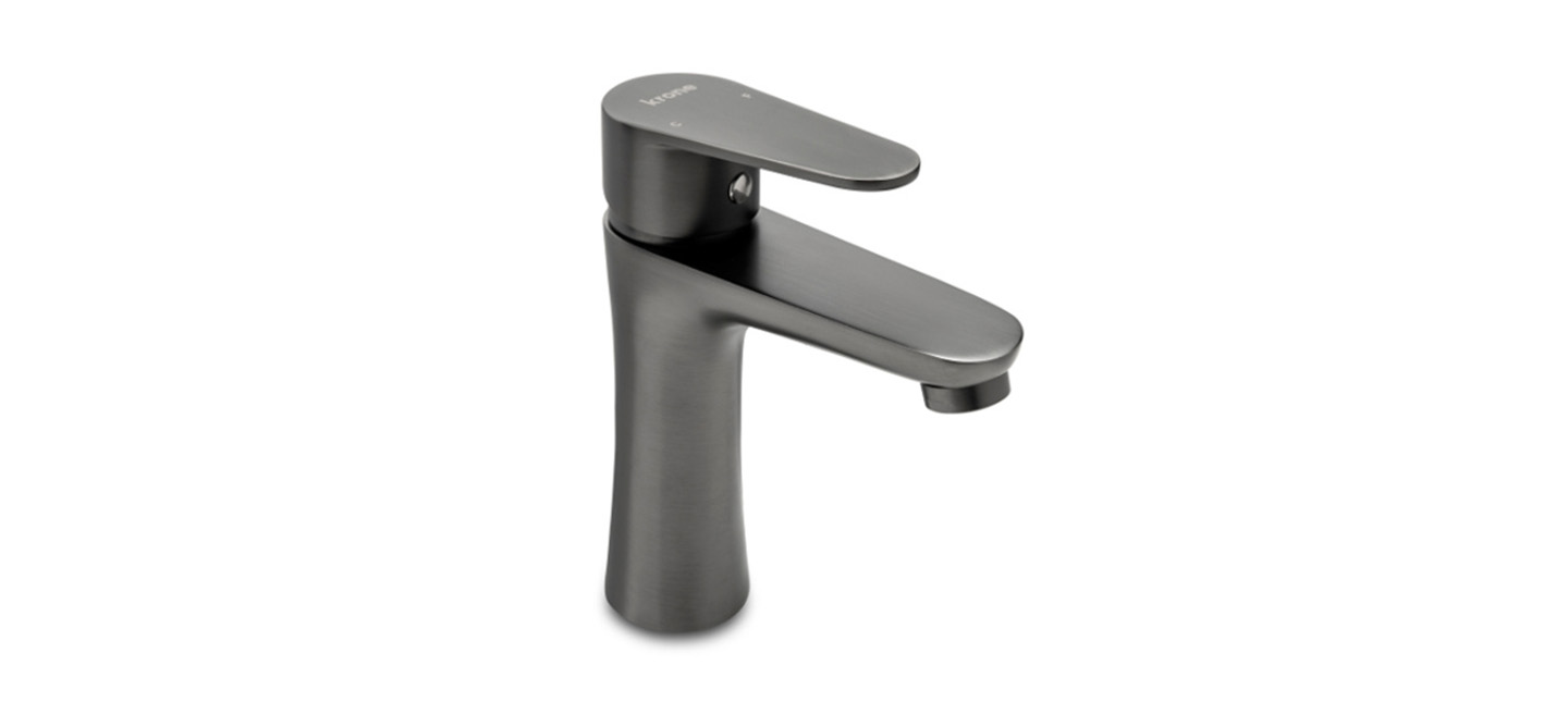 krone-bassan-gun-metal-mitigeur-lavabo image 1
