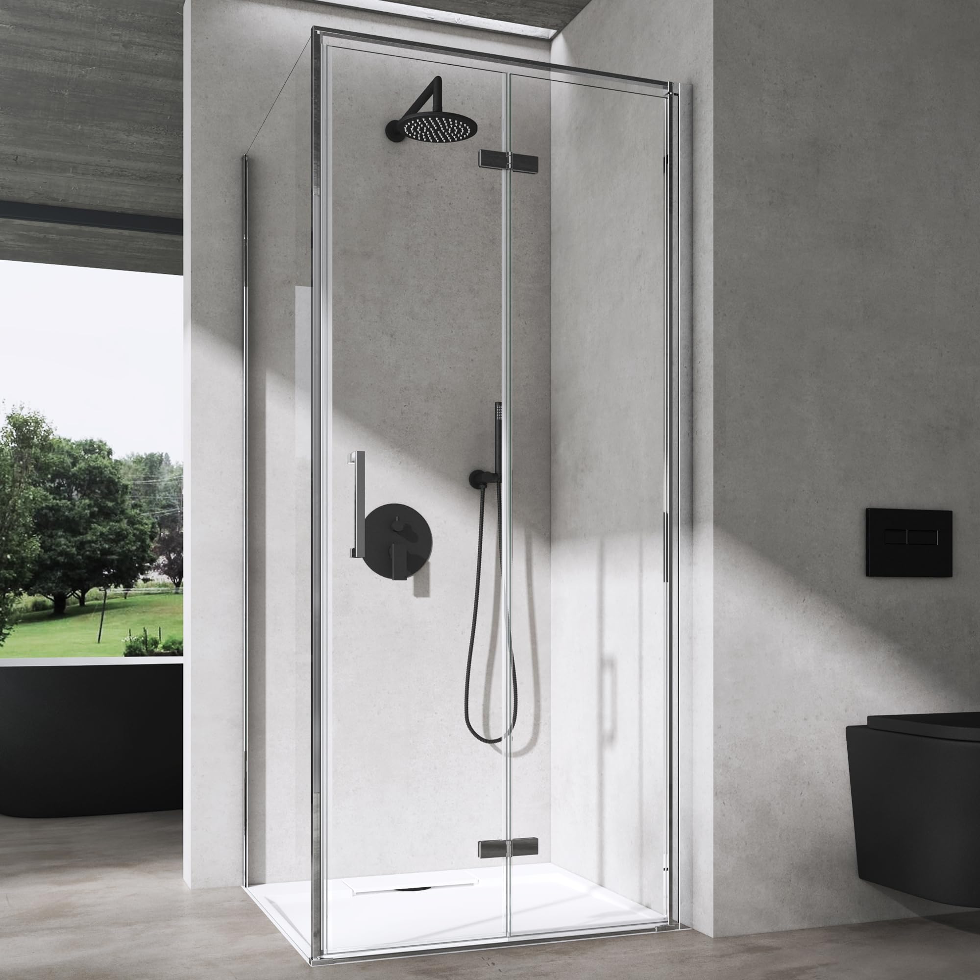 doporro-ravenna37-cabine-douche-angle-100x75-avec-bac-pliante image 1