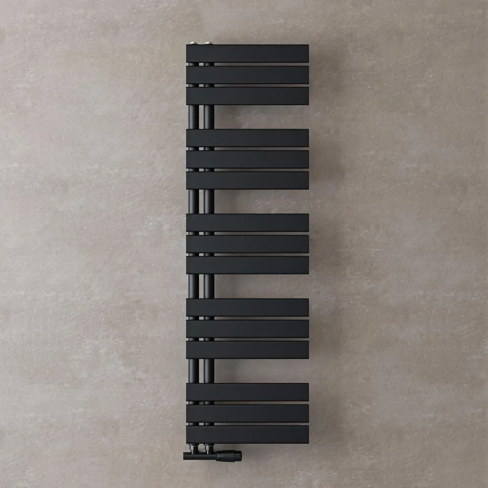 doporro-radiateur-s-che-serviettes-131x40-cm-gris-noir-eau-chaude image 1