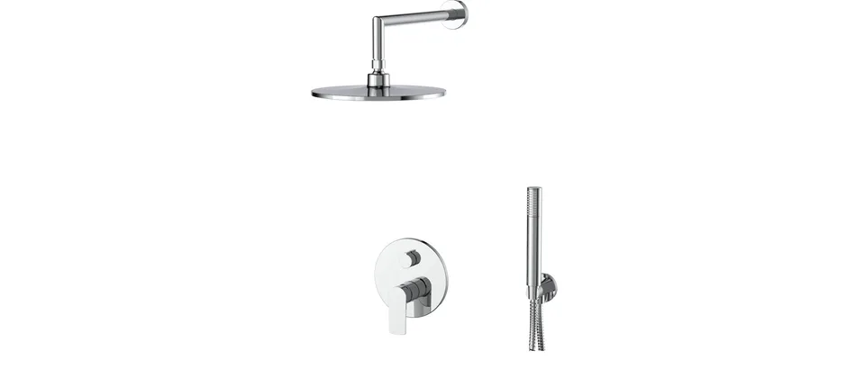 krone-laocoon-mitigeur-douche-encastr-inox-t-te-25-4-cm image 1