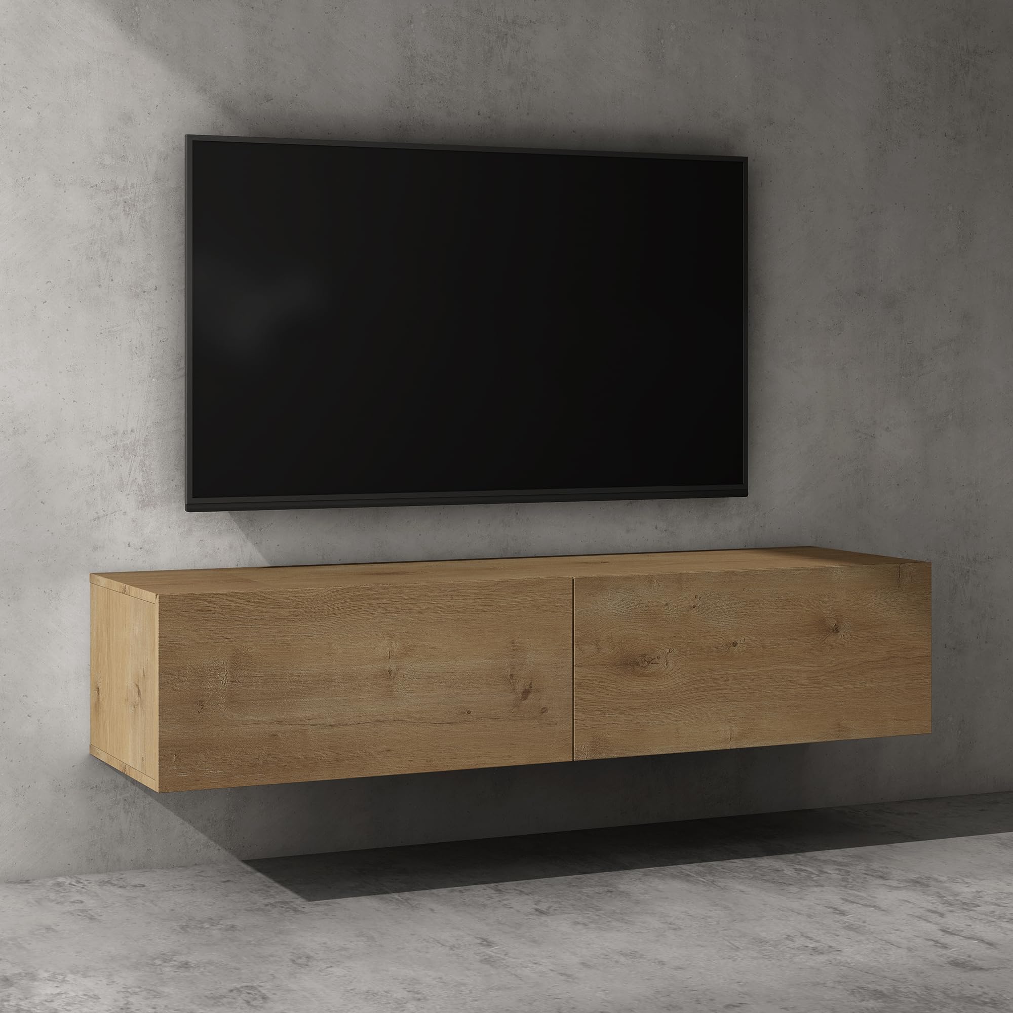 doporro-m-bel-meuble-tv-140cm-blanc-mat-avec-portes image 2