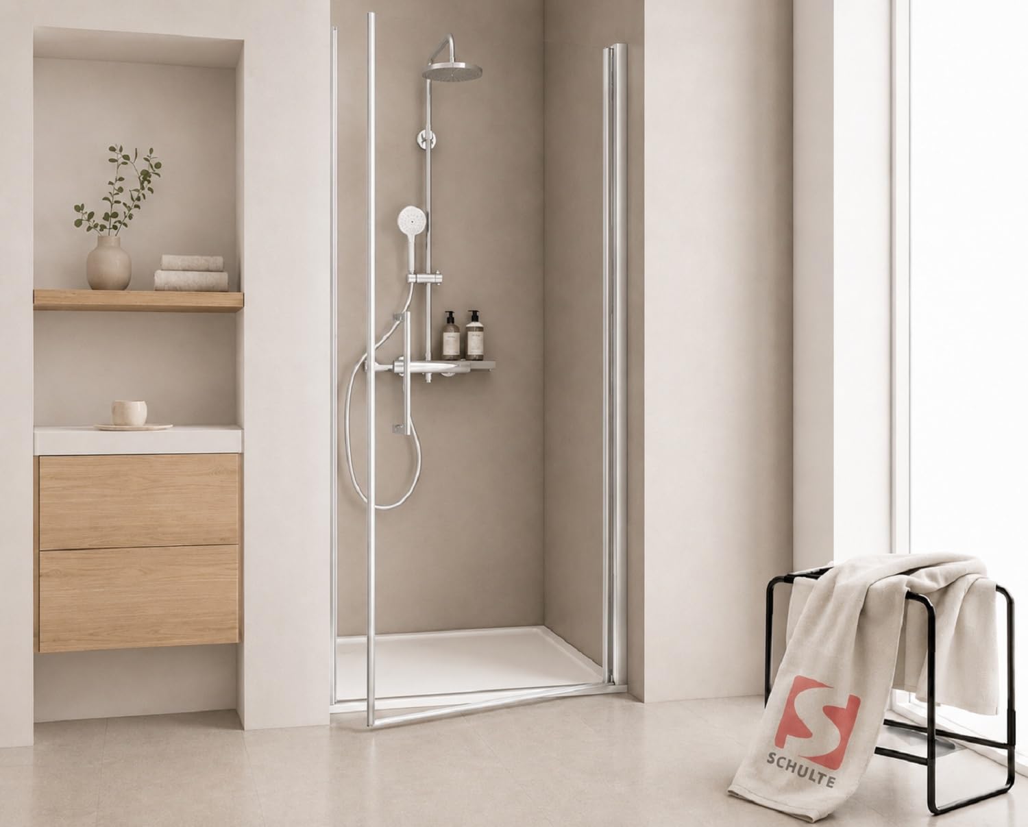 schulte-parois-douche-porte-pivotante-80x192-chrom-r-versible image 1