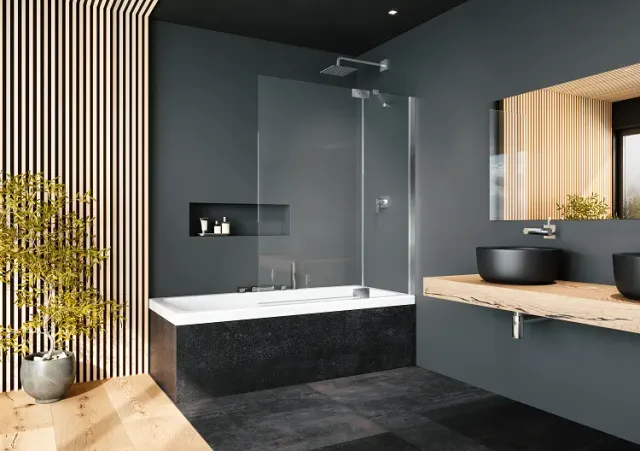provex-e-lite-ek-2-porte-de-douche-verre-2000-mm-saloon image 1