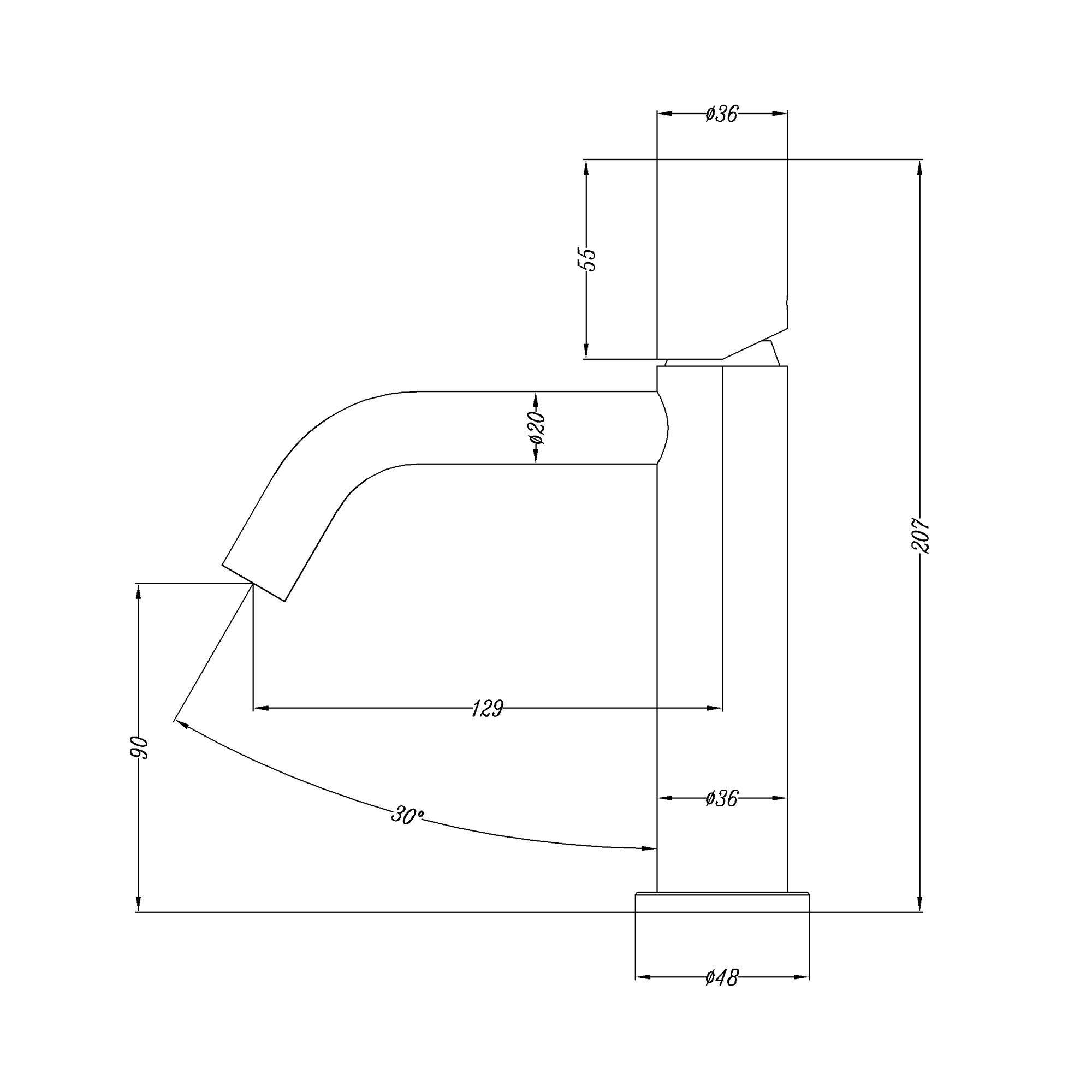 doporro-mitigeur-lavabo-blanc-mat-20-7-cm-laiton image 7