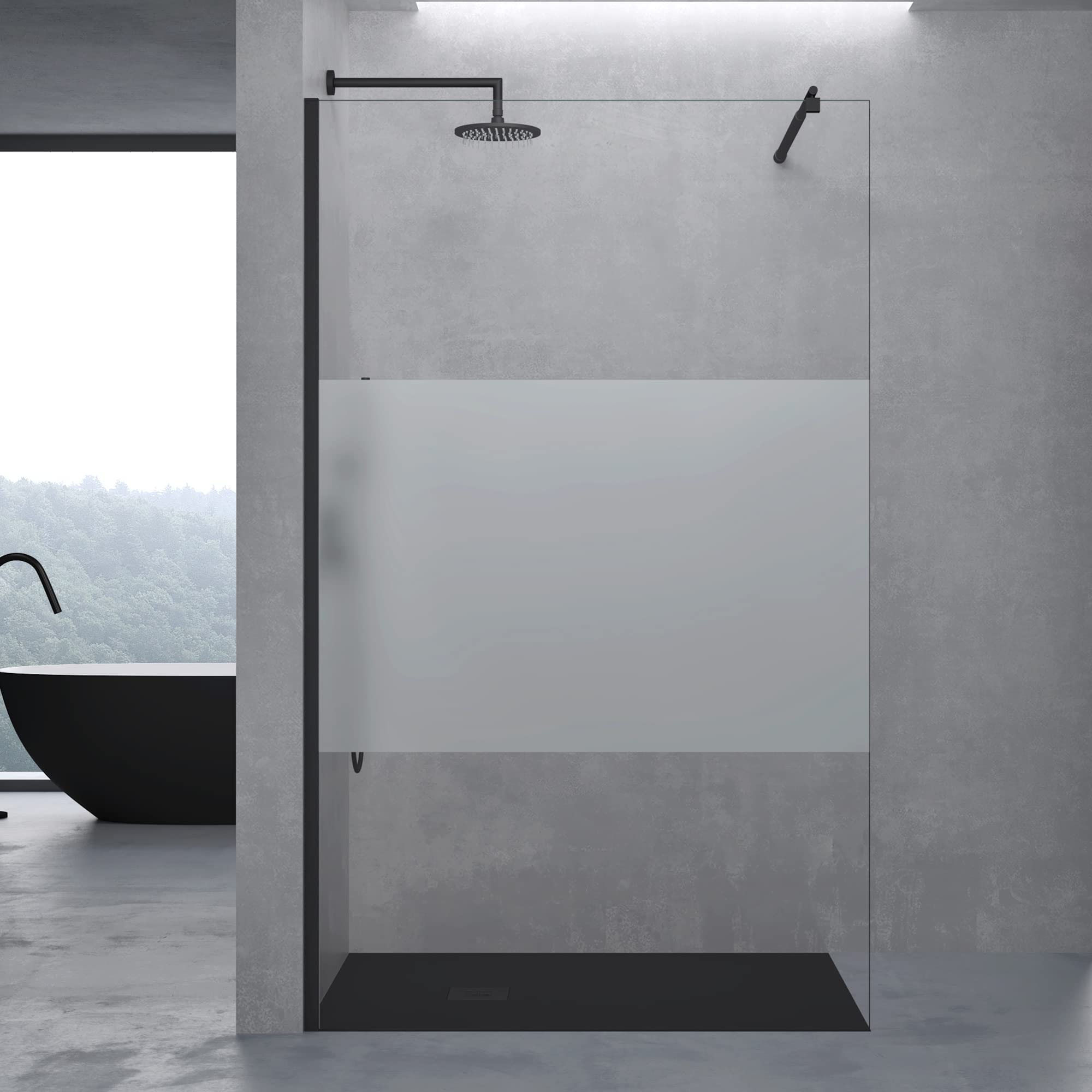 sogood-bremen1ms-paroi-de-douche-130x200-verre-8mm-noir image 2