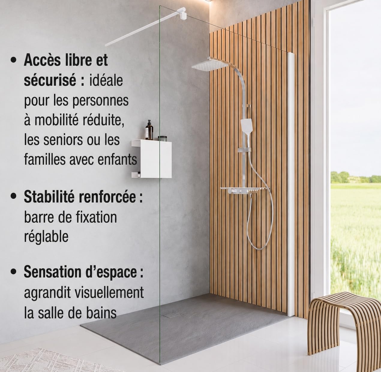 schulte-paroi-de-douche-walk-in-90x200-blanc-6mm image 8