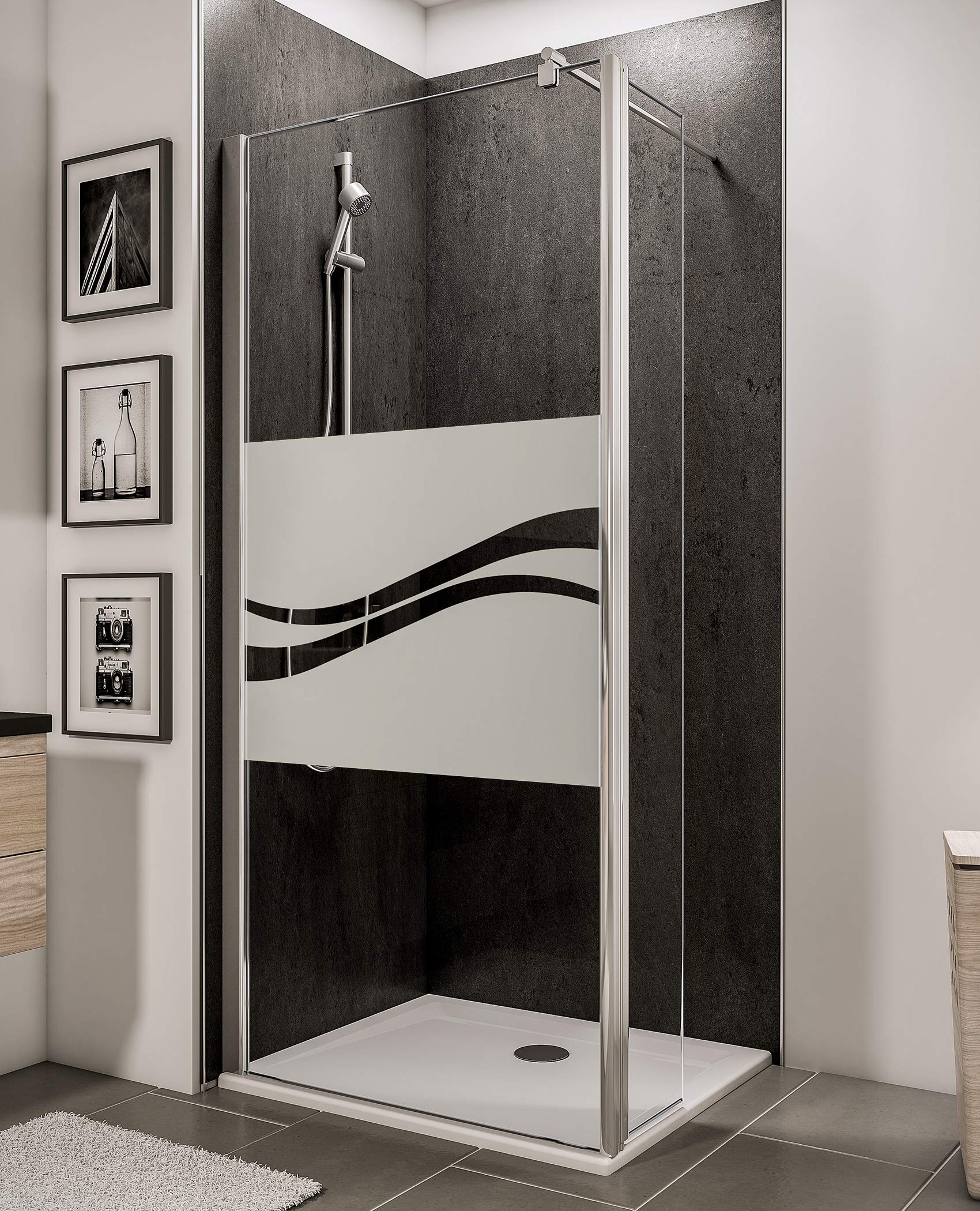 schulte-paroi-de-douche-100x30x190-cm-verre-5-mm-chrom image 1