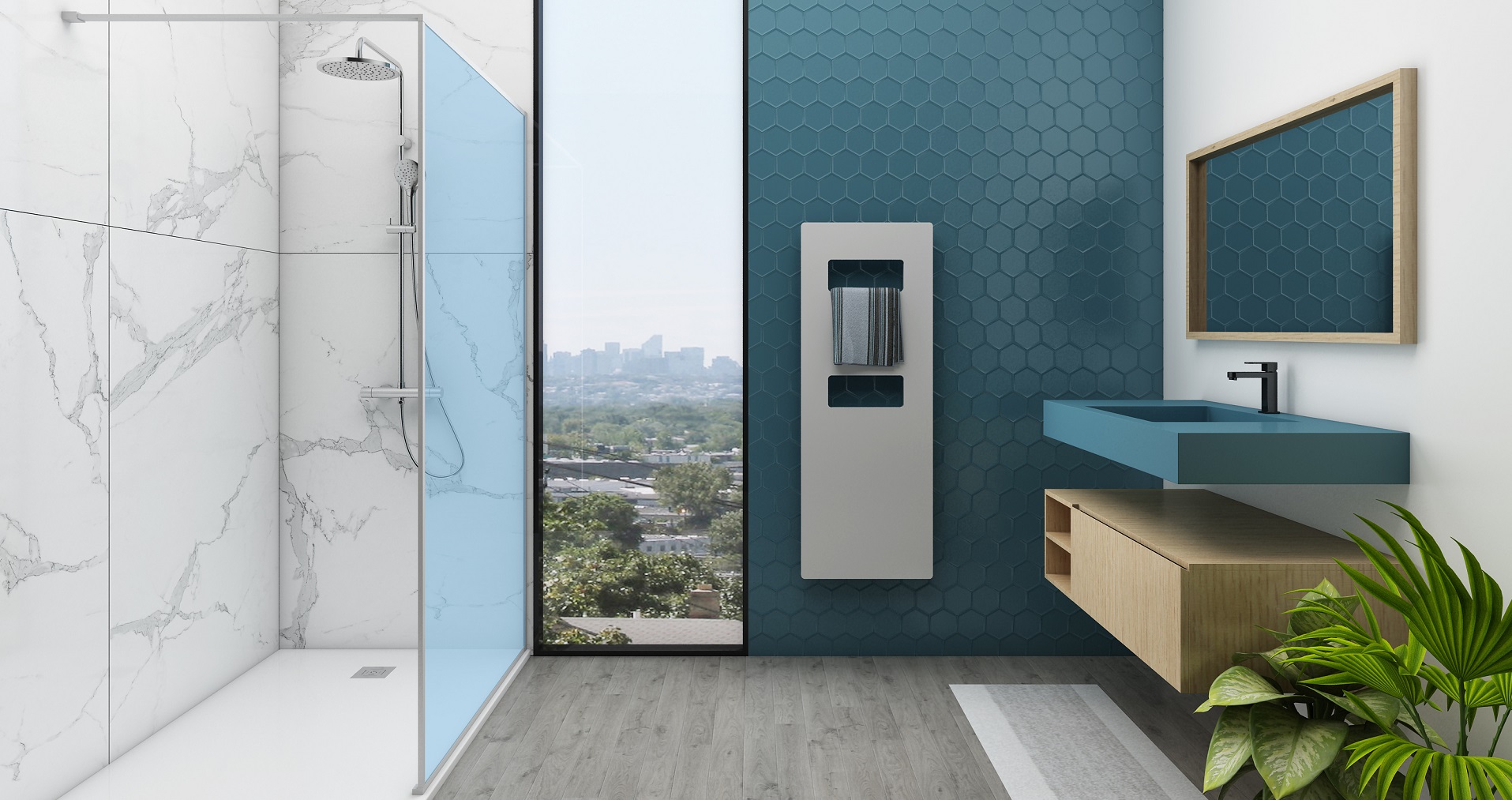 krone-nuance-paroi-de-douche-verre-bleu-azur-cadr image 1