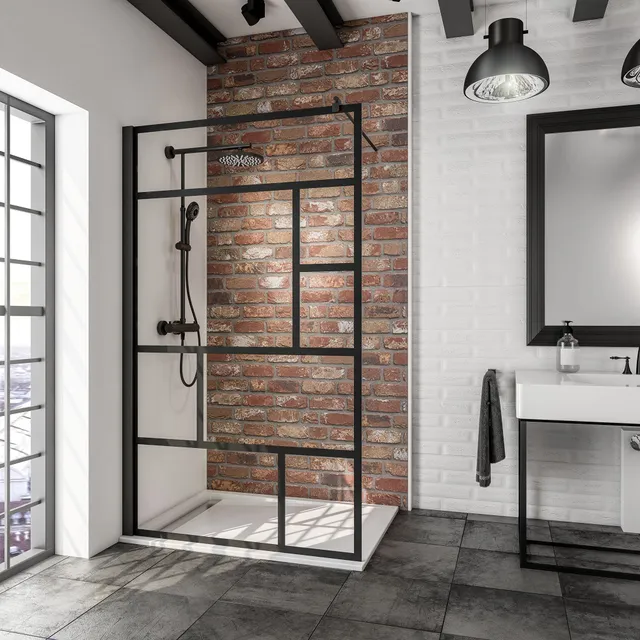 schulte-paroi-de-douche-walk-in-noire-120x200-verri-re image 1