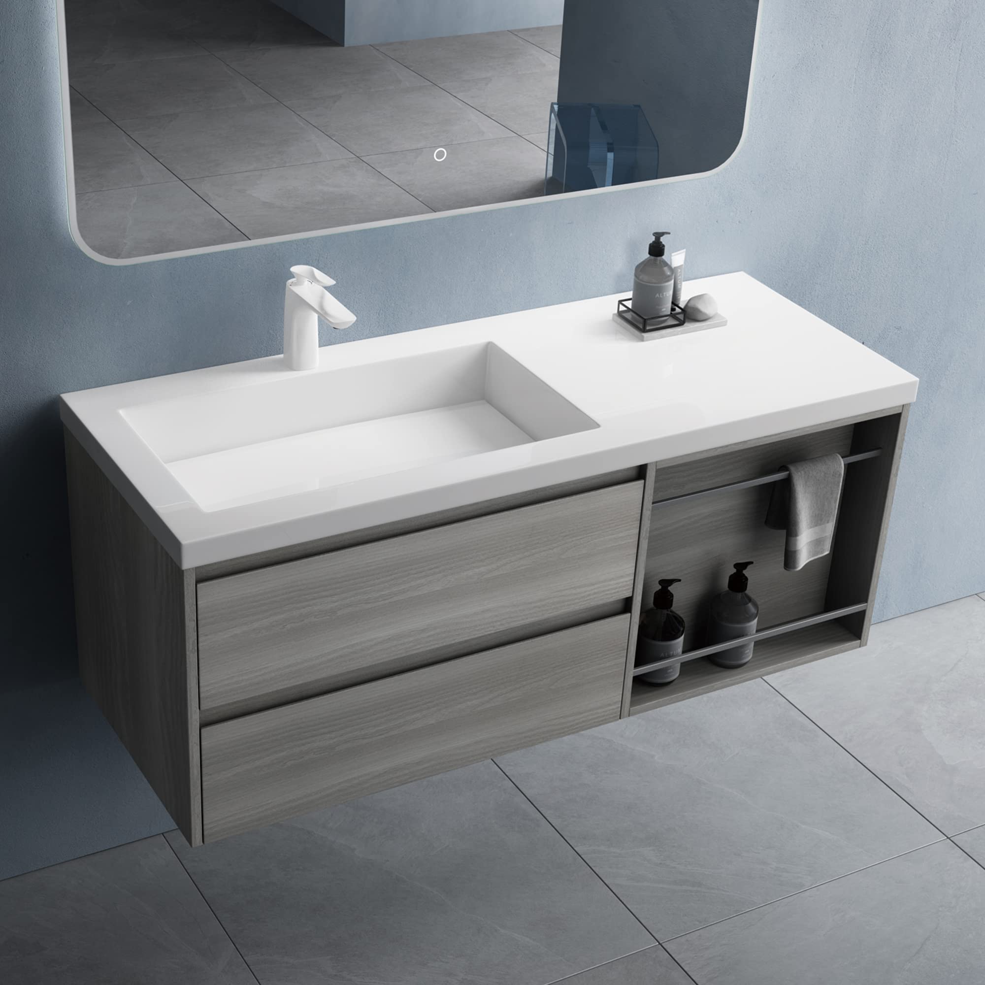 doporro-meuble-salle-de-bain-suspendu-120-cm-ch-ne-fonc image 2