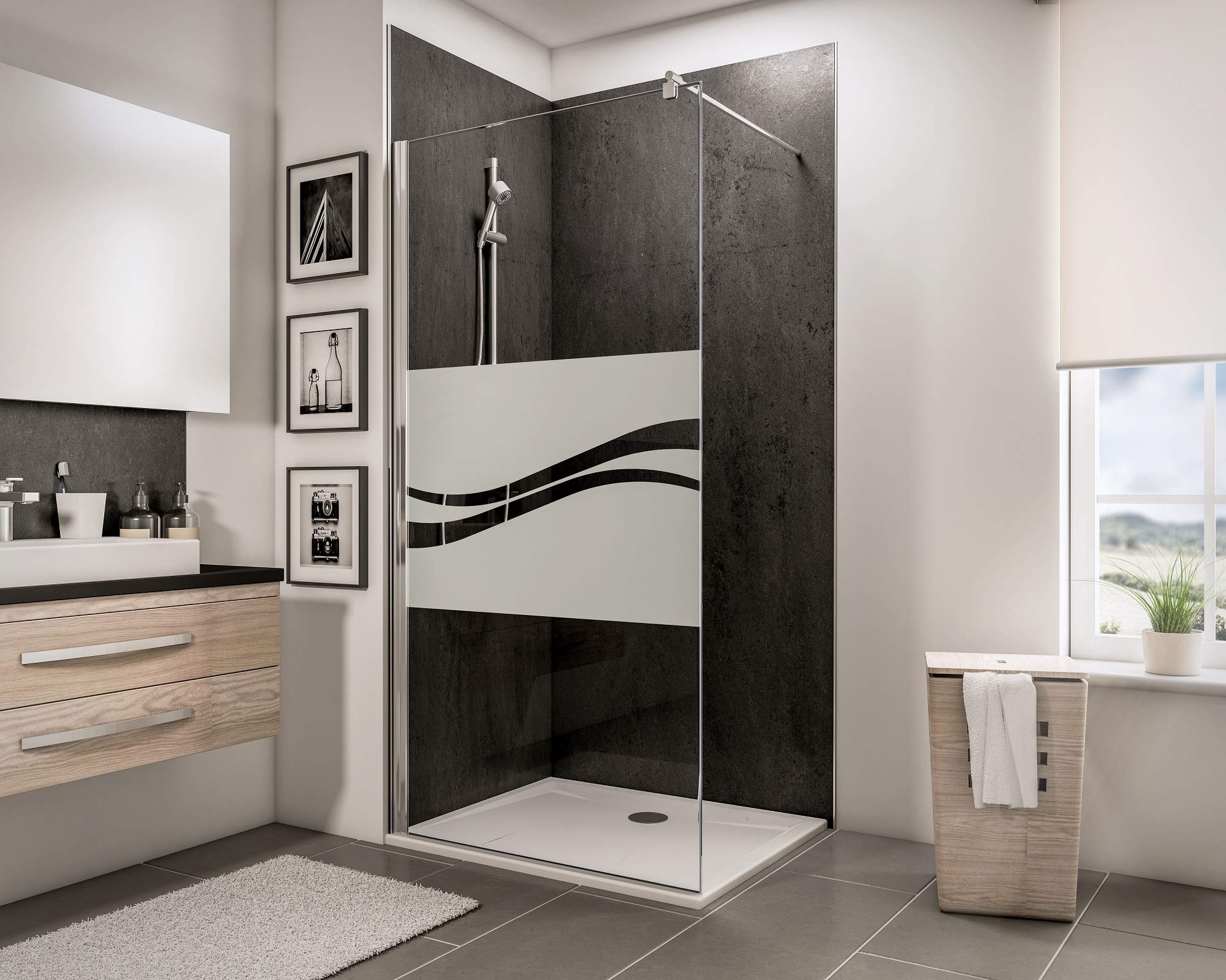 schulte-parois-douche-italienne-120x200-cm-chrom-verre-8-mm image 5