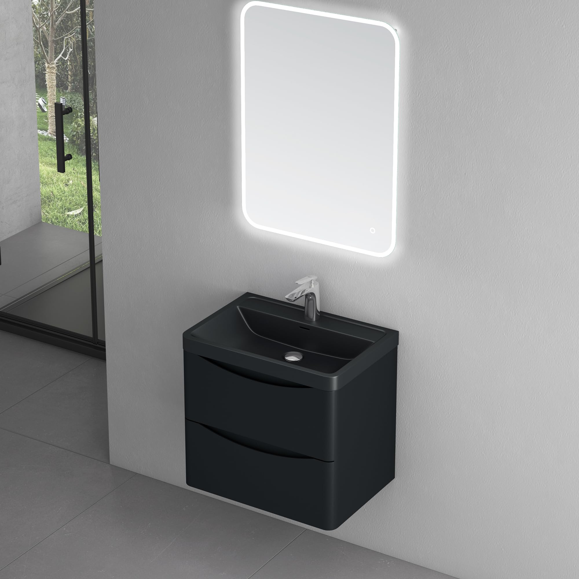 doporro-meuble-salle-de-bain-suspendu-60-cm-noir-mat-3-pi-ces image 3