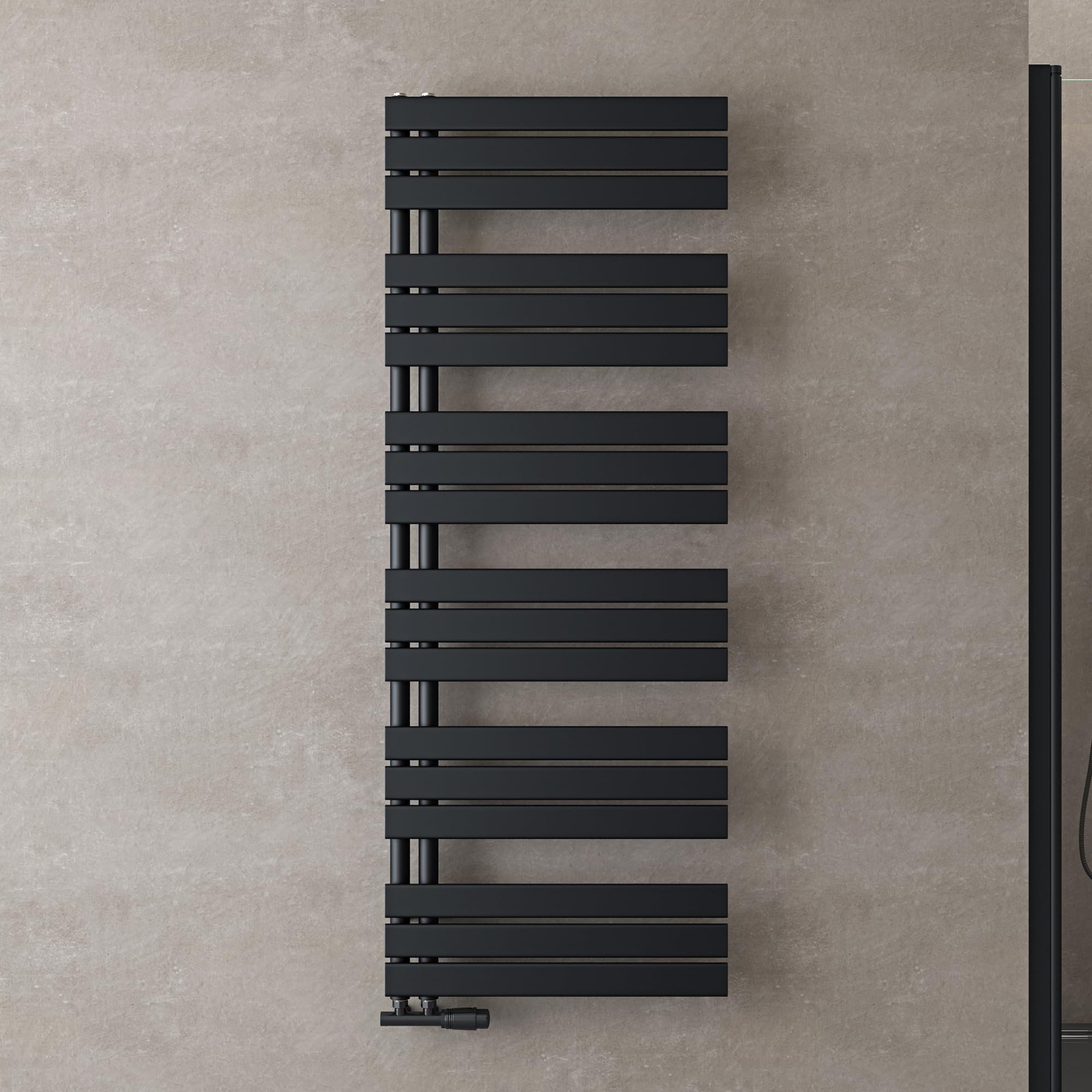 doporro-radiateur-s-che-serviettes-159x60-cm-gris-noir-eau-chaude image 1