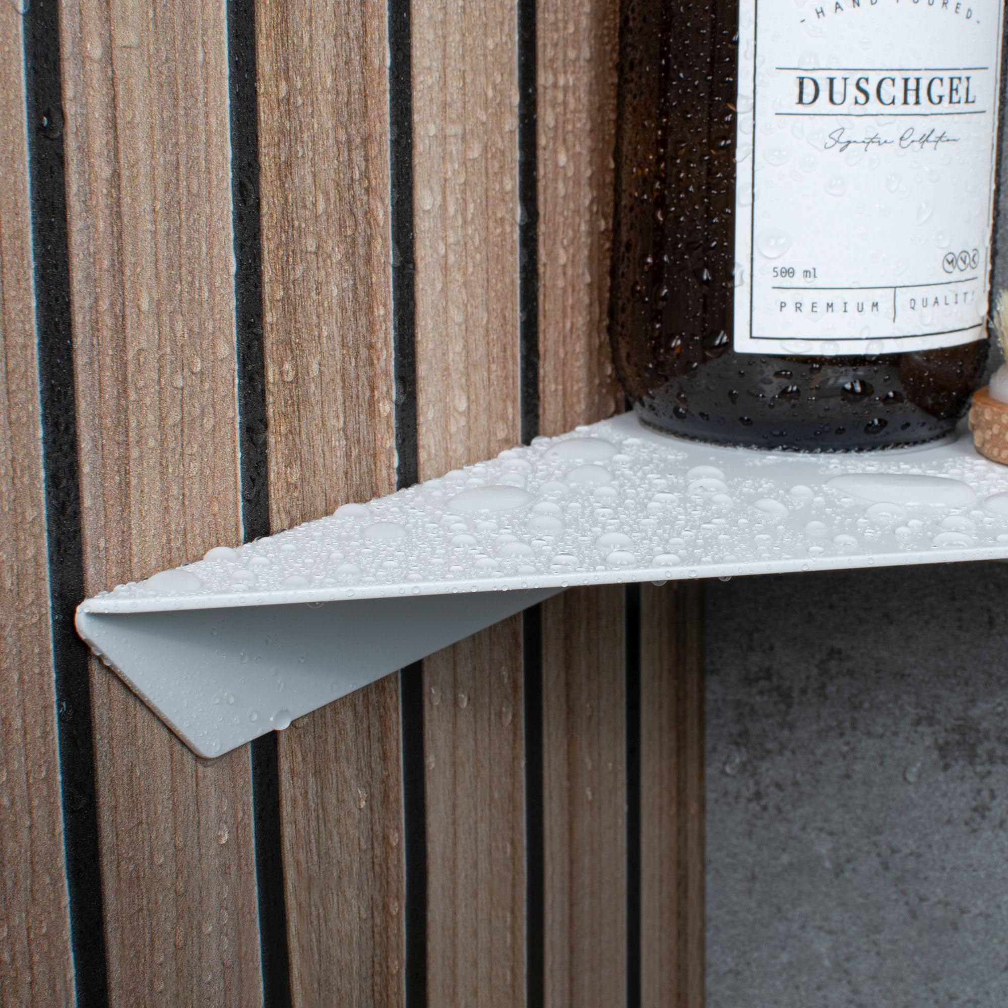 schulte-tag-re-douche-angle-blanc-mat-23x23x3-5cm-adh-sive image 5