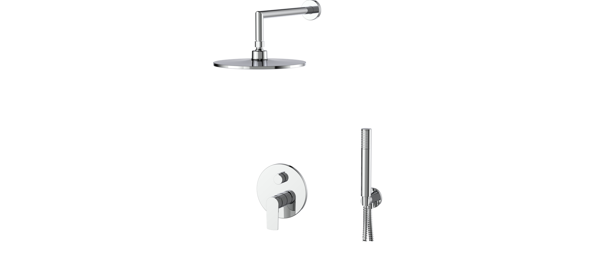 krone-laocoon-mitigeur-douche-encastr-inox-t-te-25-4-cm image 1