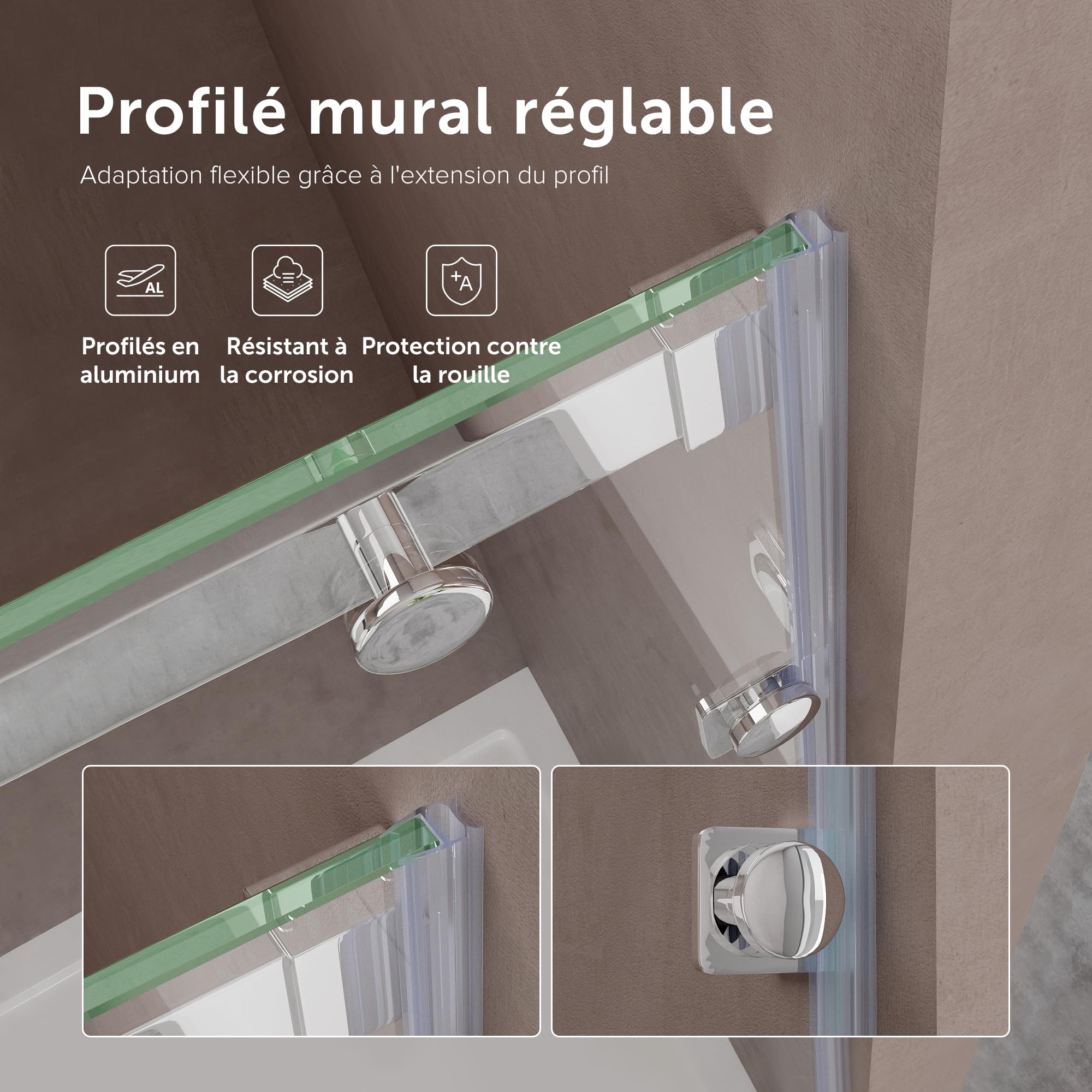 doporro-teramo-porte-de-douche-coulissante-130x195-cm-transparent image 2