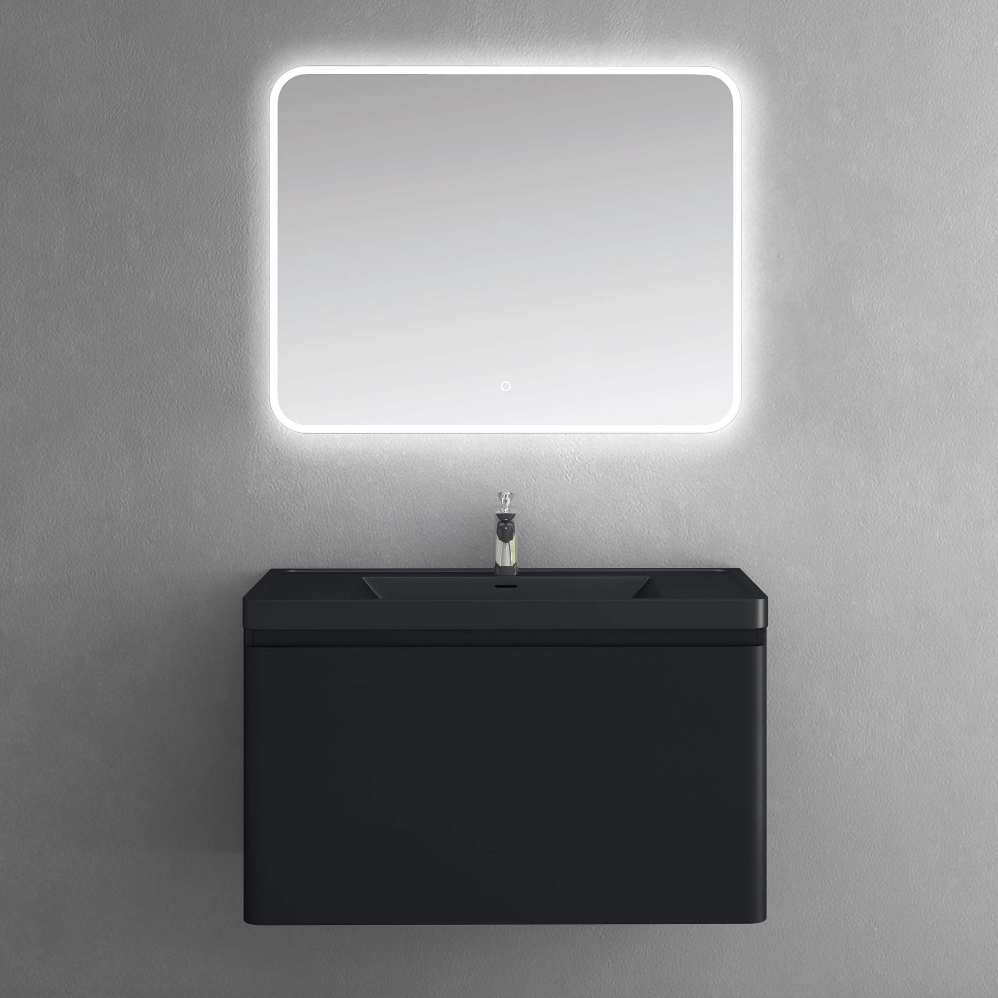 doporro-meuble-salle-de-bain-suspendu-90-cm-noir-mat-3-pi-ces image 1