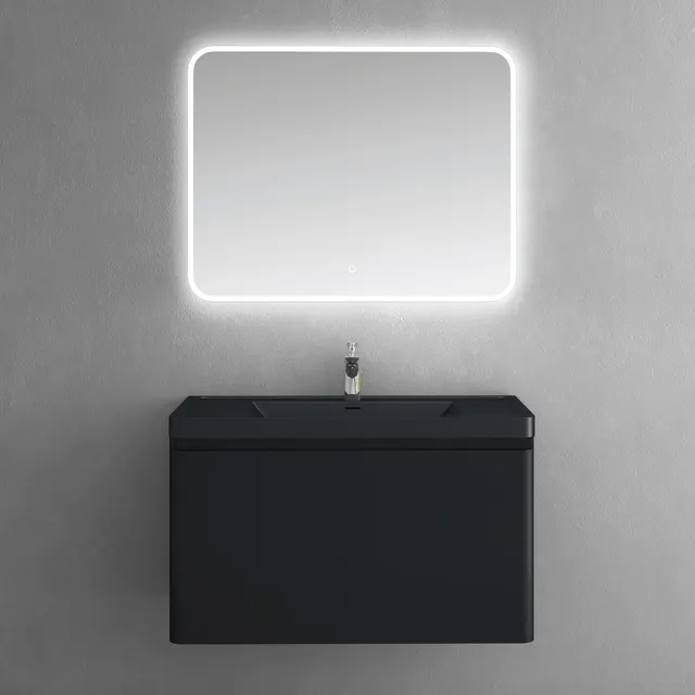 doporro-meuble-salle-de-bain-suspendu-90-cm-noir-mat-3-pi-ces image 1