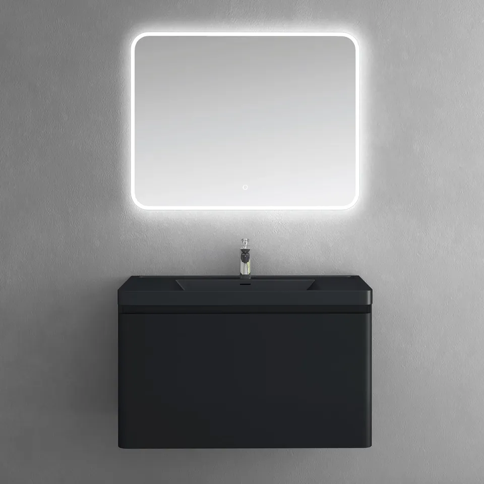doporro-meuble-salle-de-bain-suspendu-90-cm-noir-mat-3-pi-ces image 1