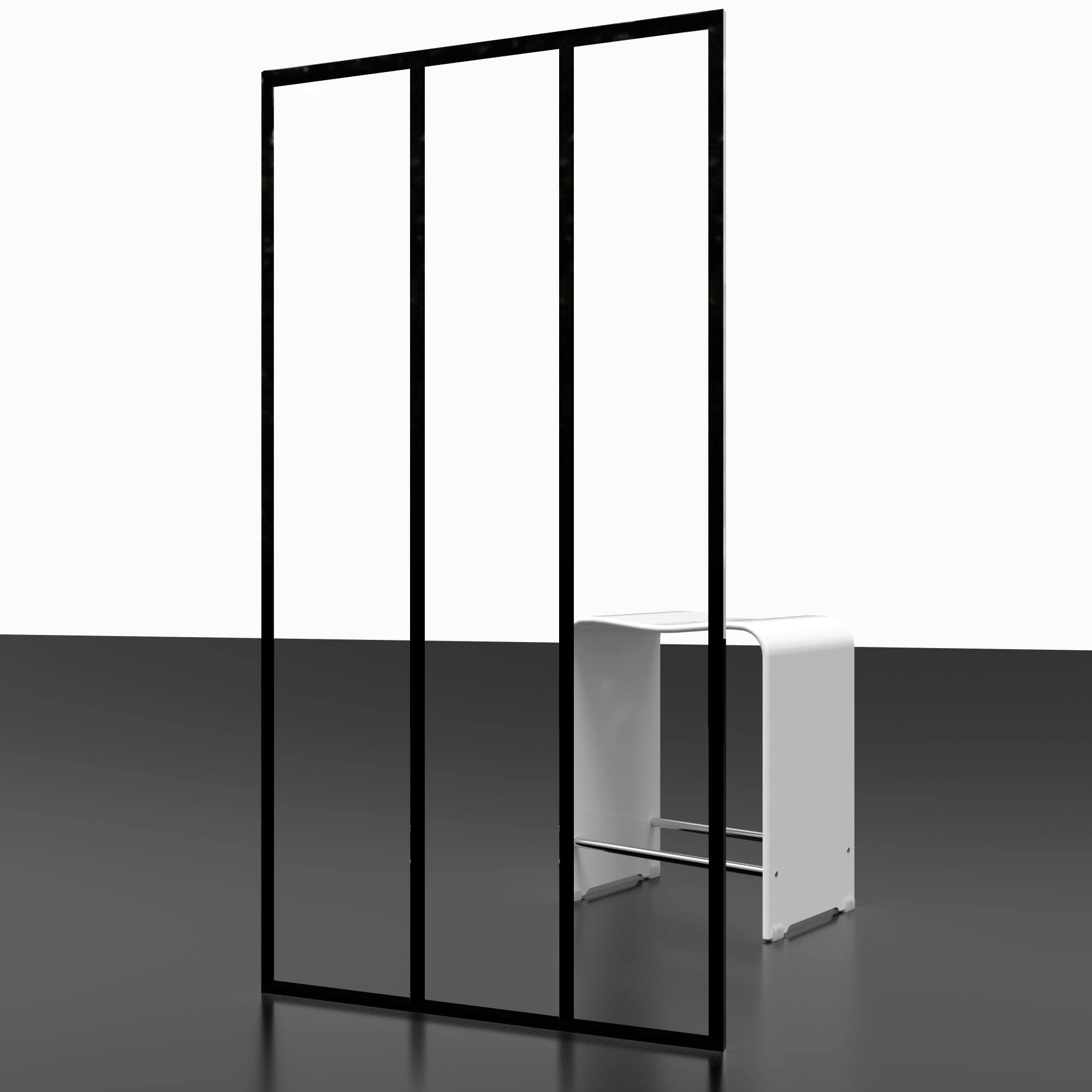 schulte-pare-baignoire-70x130-cm-noir-pare-baignoire-verre-5-mm image 2