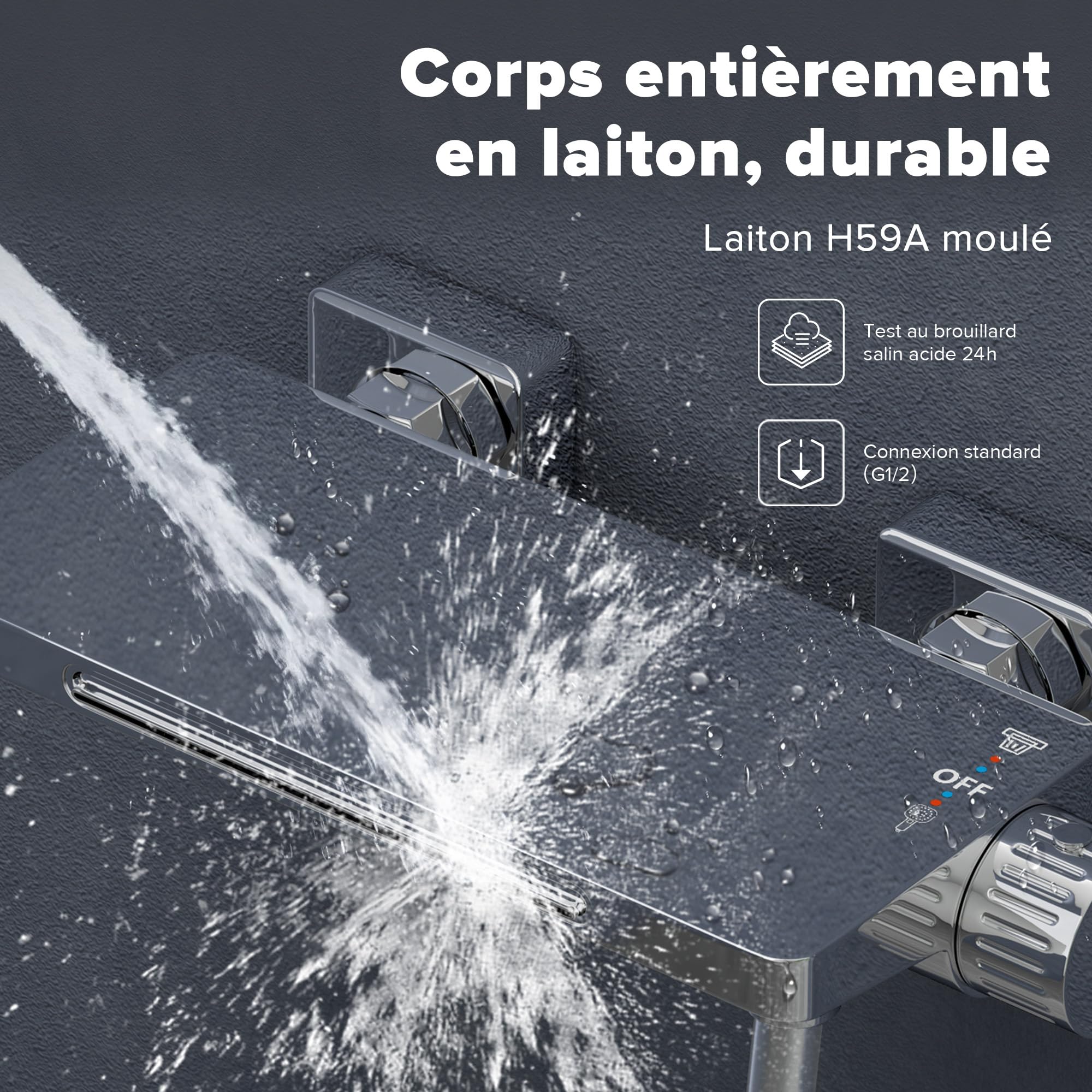 doporro-dsn-403-colonne-de-douche-chrom-e-4-jets-laiton image 2