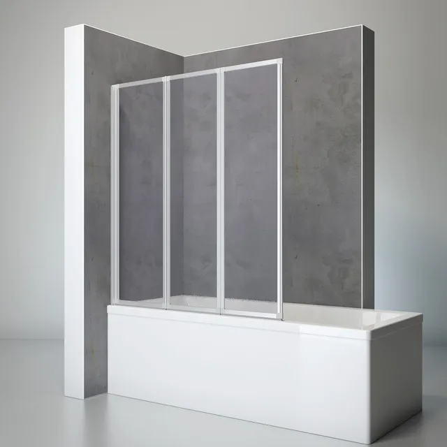 schulte-pare-baignoire-3-volets-plexi-127x140-cm-alu image 1