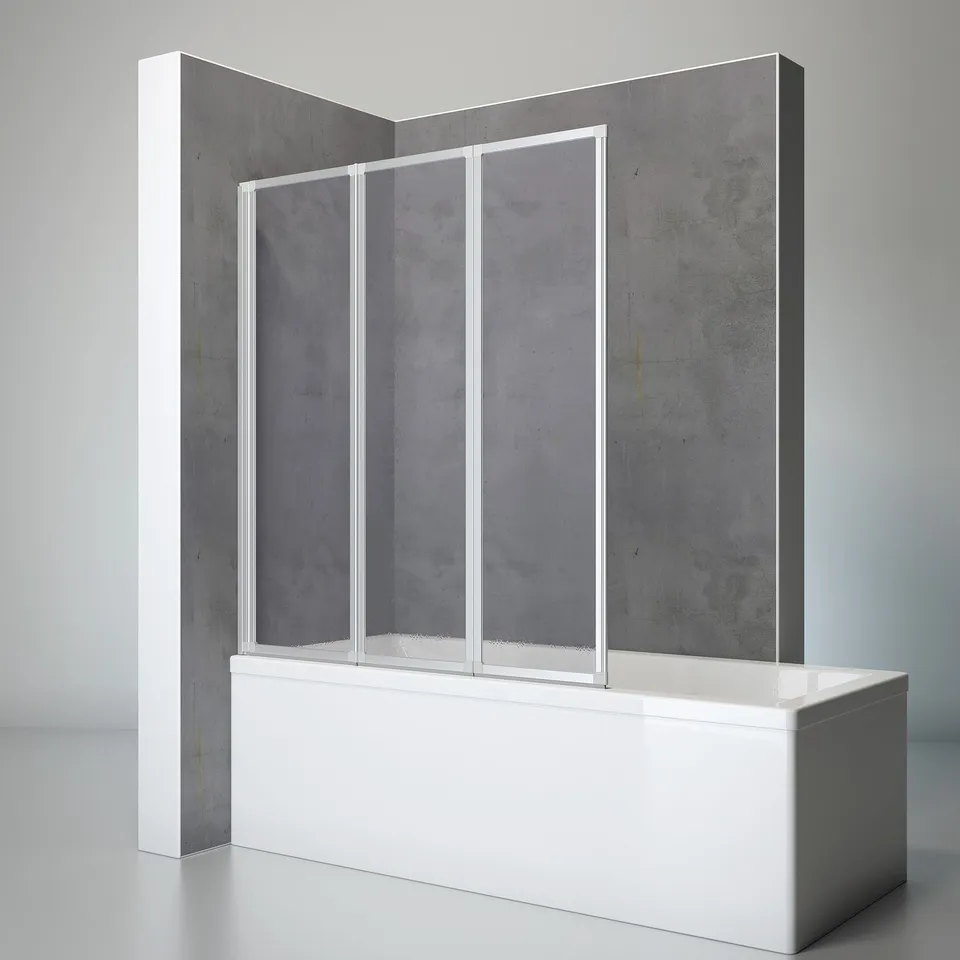 schulte-pare-baignoire-3-volets-plexi-127x140-cm-alu image 1