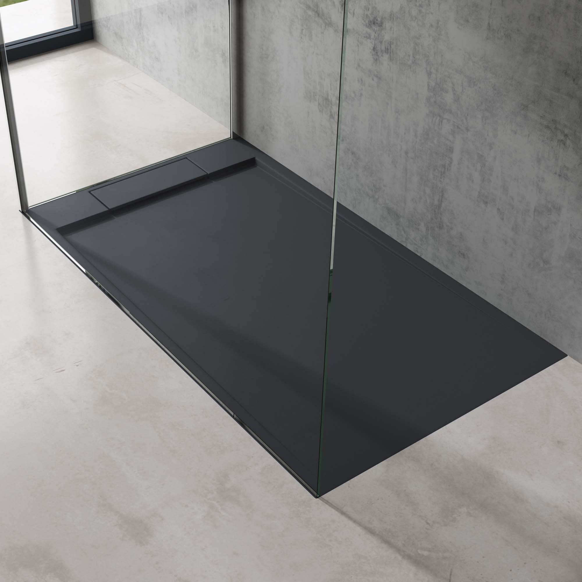 doporro-geoma04-receveur-80x140cm-rectangulaire-gris-noir-mat image 1