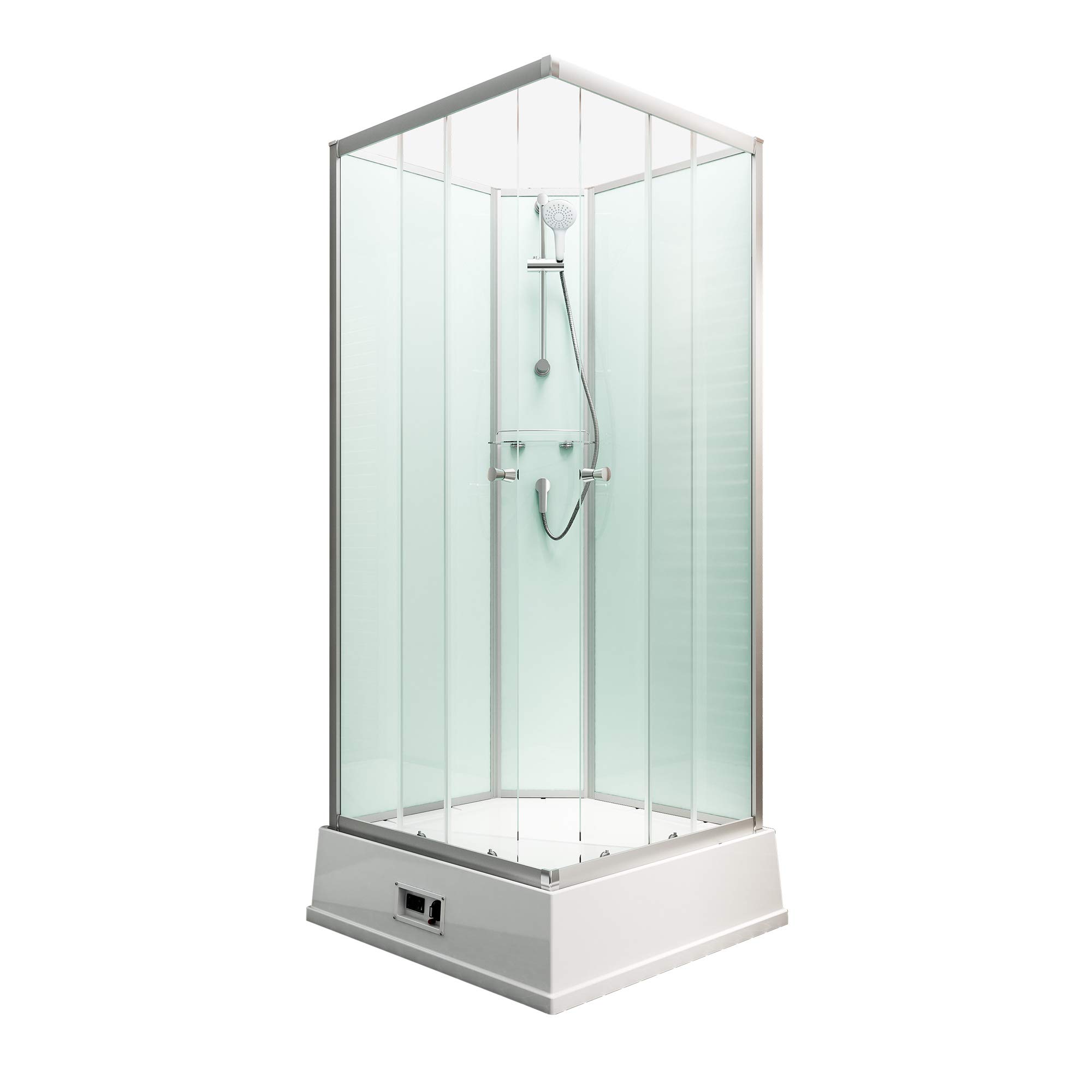 schulte-cabine-de-douche-int-grale-94x110x215-cm-alu-coulissante image 2