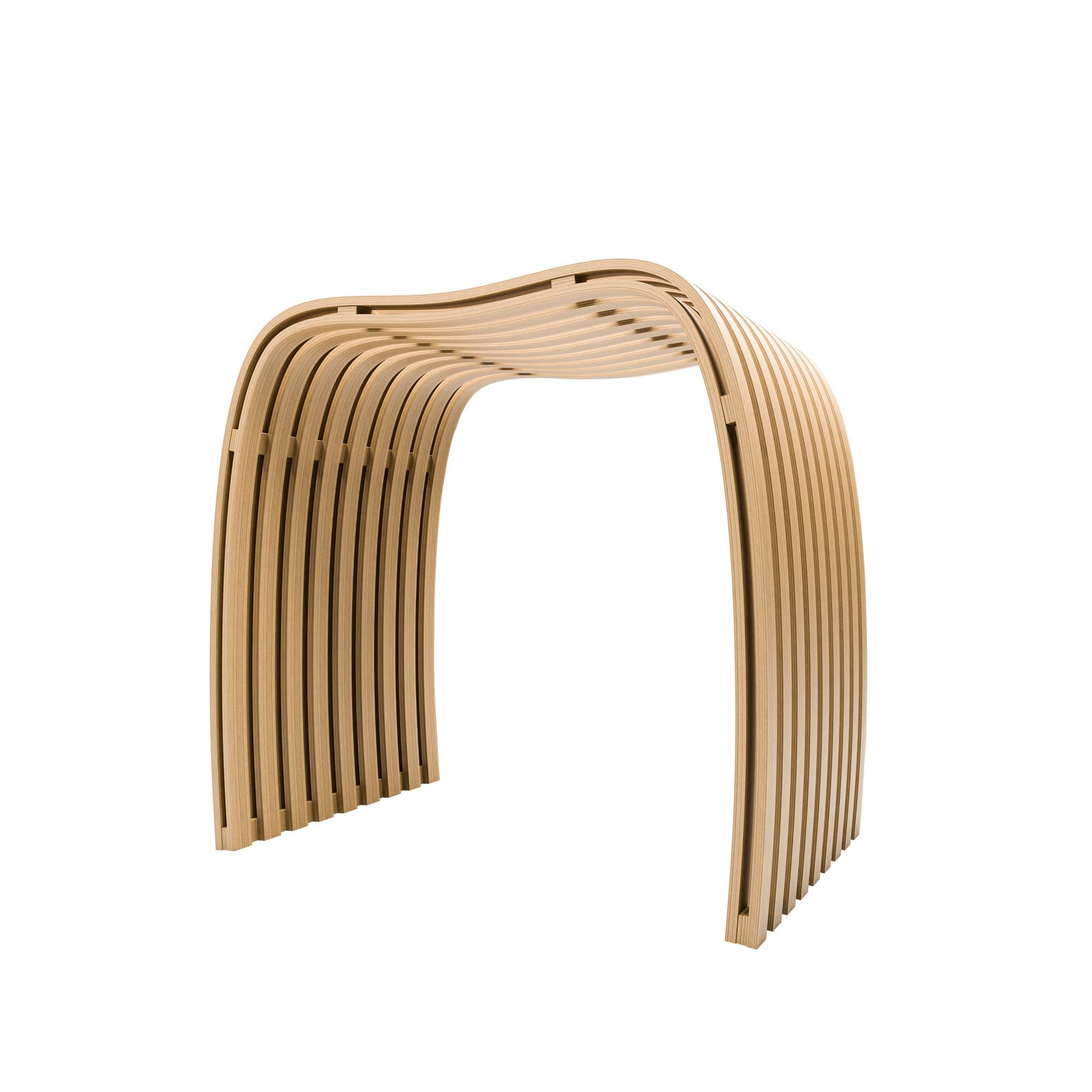 schulte-accessoires-tabouret-bambou-lattes-incurv-es-moderne image 1
