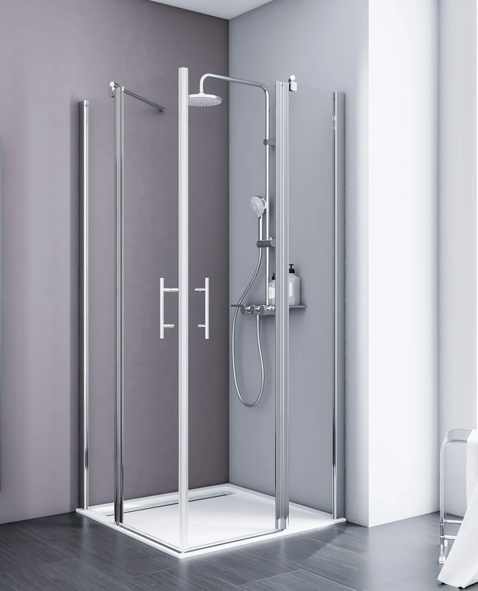 schulte-acces-d-angle-90x90x192-paroi-douche-2-portes-verre-clair image 1