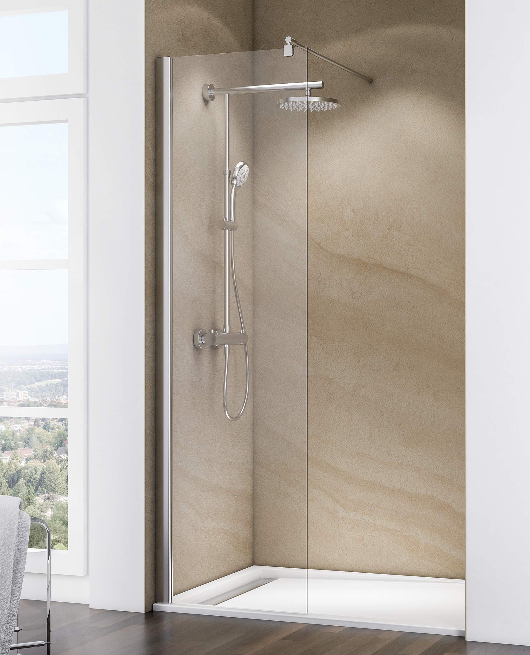 schulte-paroi-douche-italienne-60x200-cm-chrom-6-mm image 1
