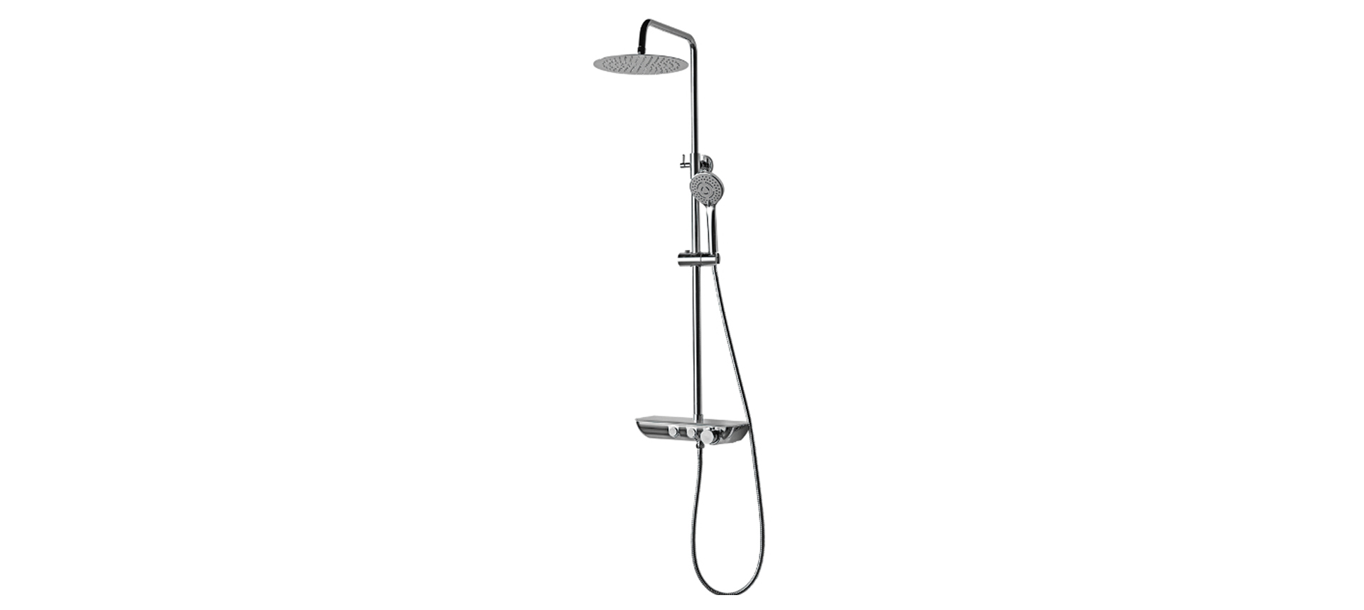 krone-tablet-colonne-de-douche-verre-blanc-thermostatique image 1