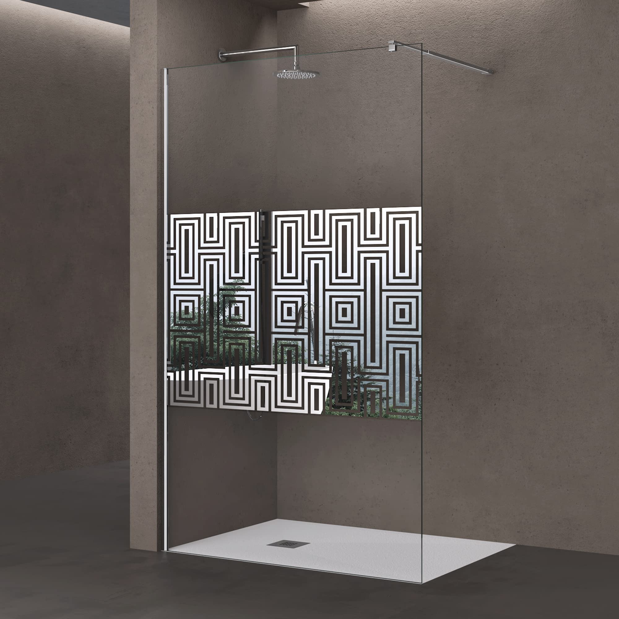 doporro-paroi-douche-italienne-100x200cm-labyrinthe-10mm image 1
