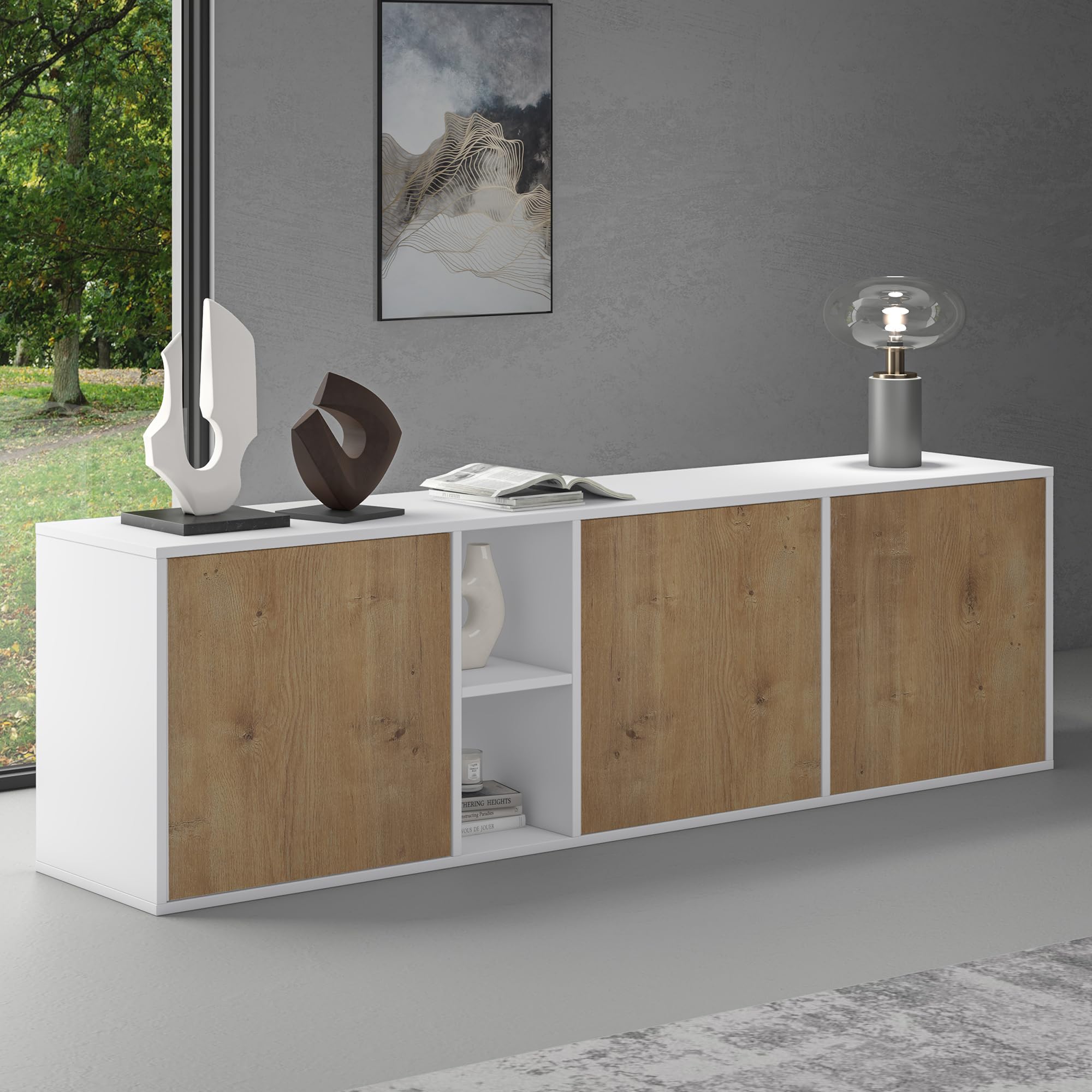 doporro-m-bel-buffet-bas-180cm-3-portes-blanc-ch-ne image 1