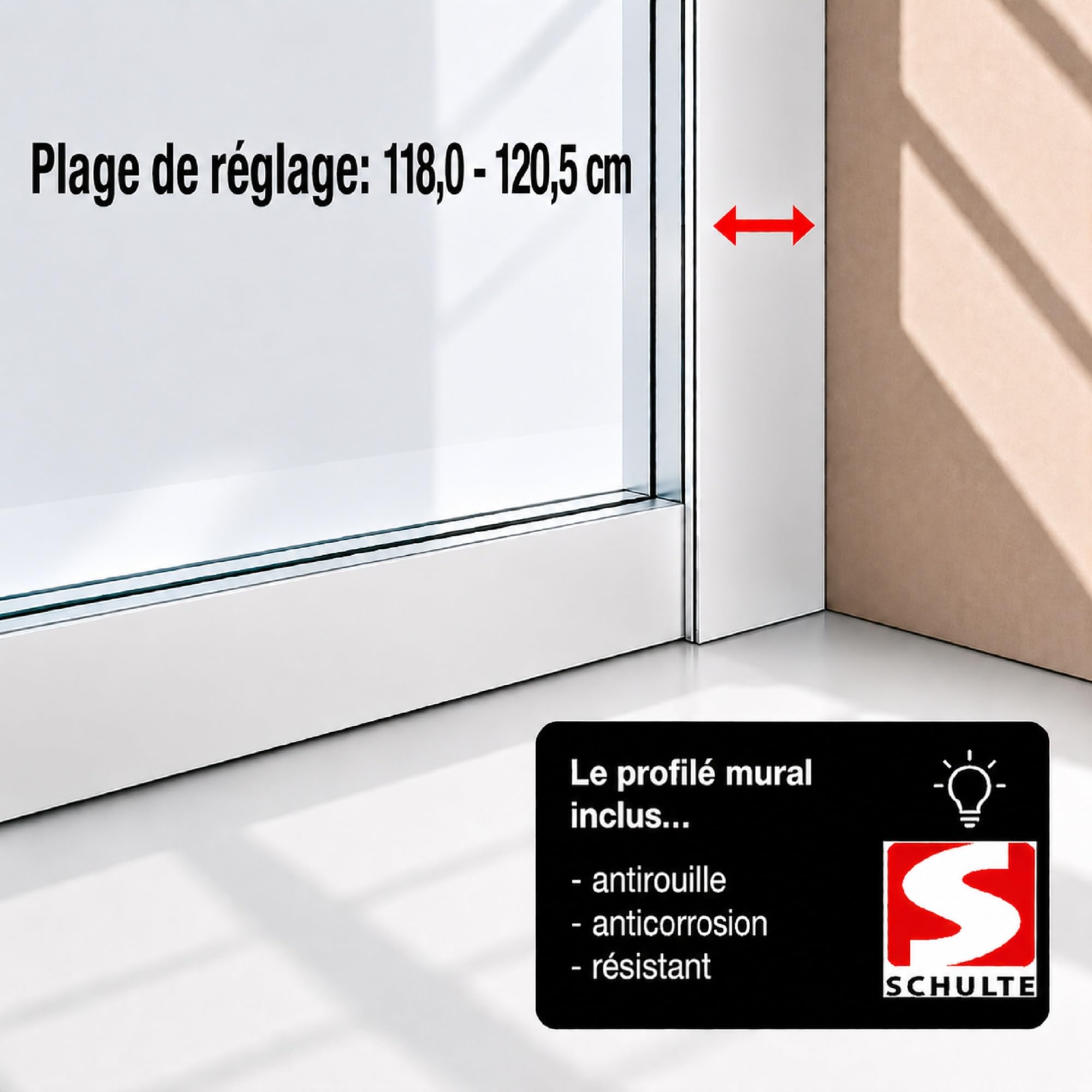 schulte-paroi-120x200-cm-vitre-douche-6-mm-chrom-barre-122 image 7