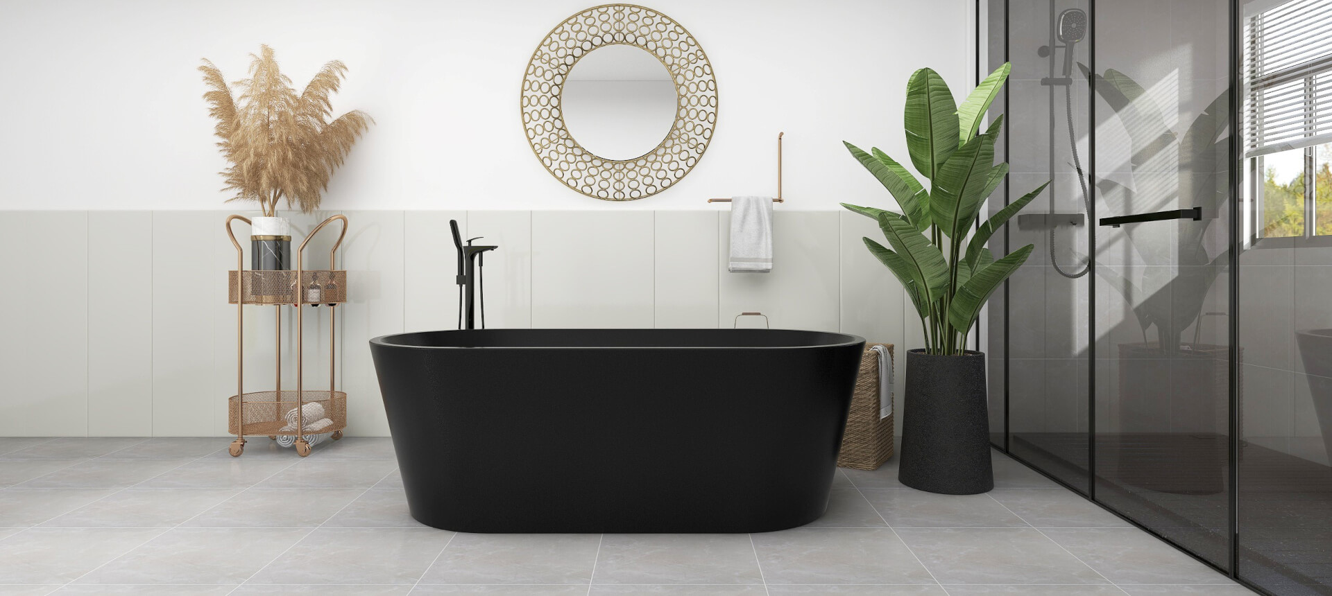 krone-basalte-baignoire-ovale-noire-mate image 1
